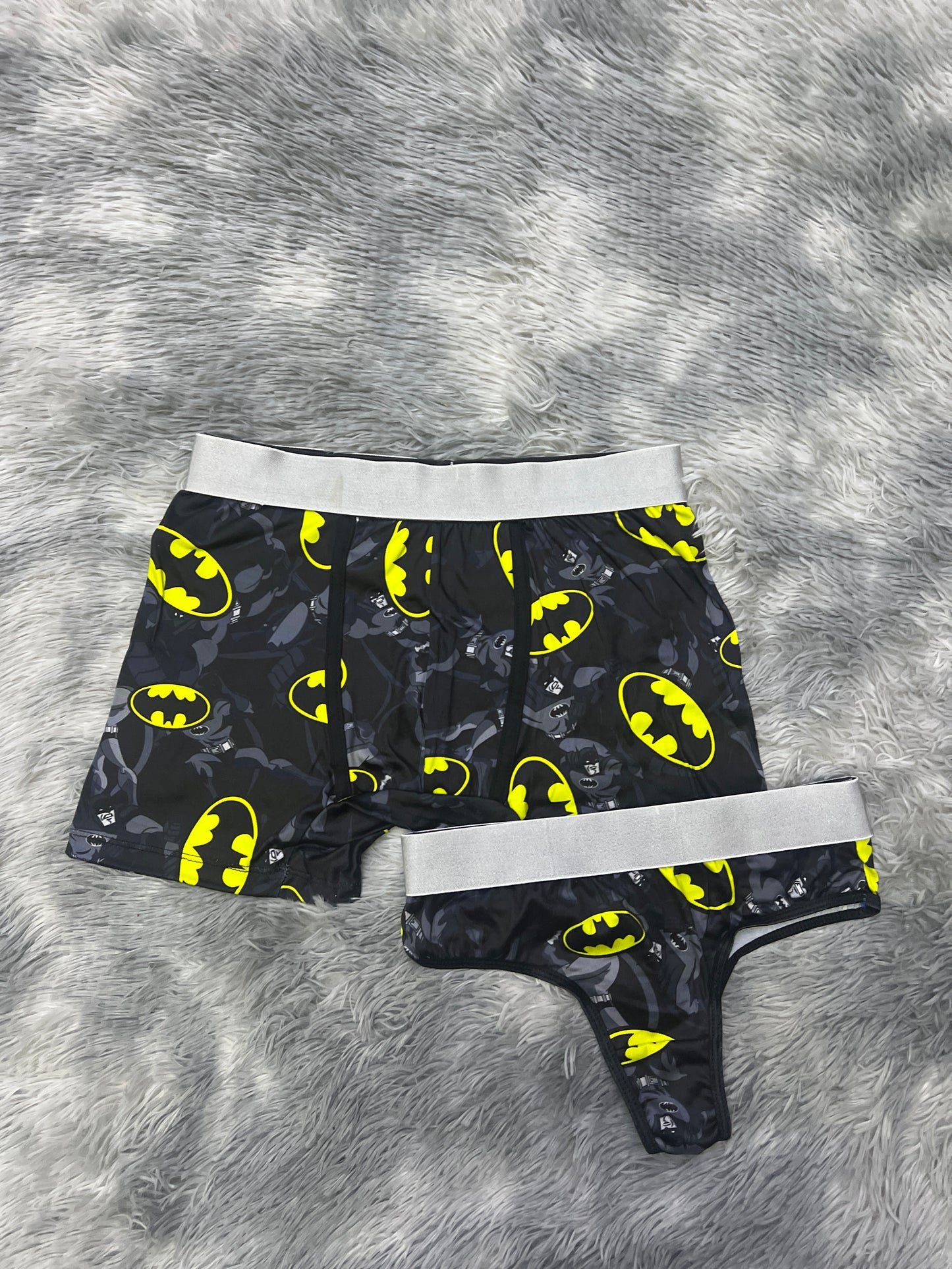 Batman background black matching underwear