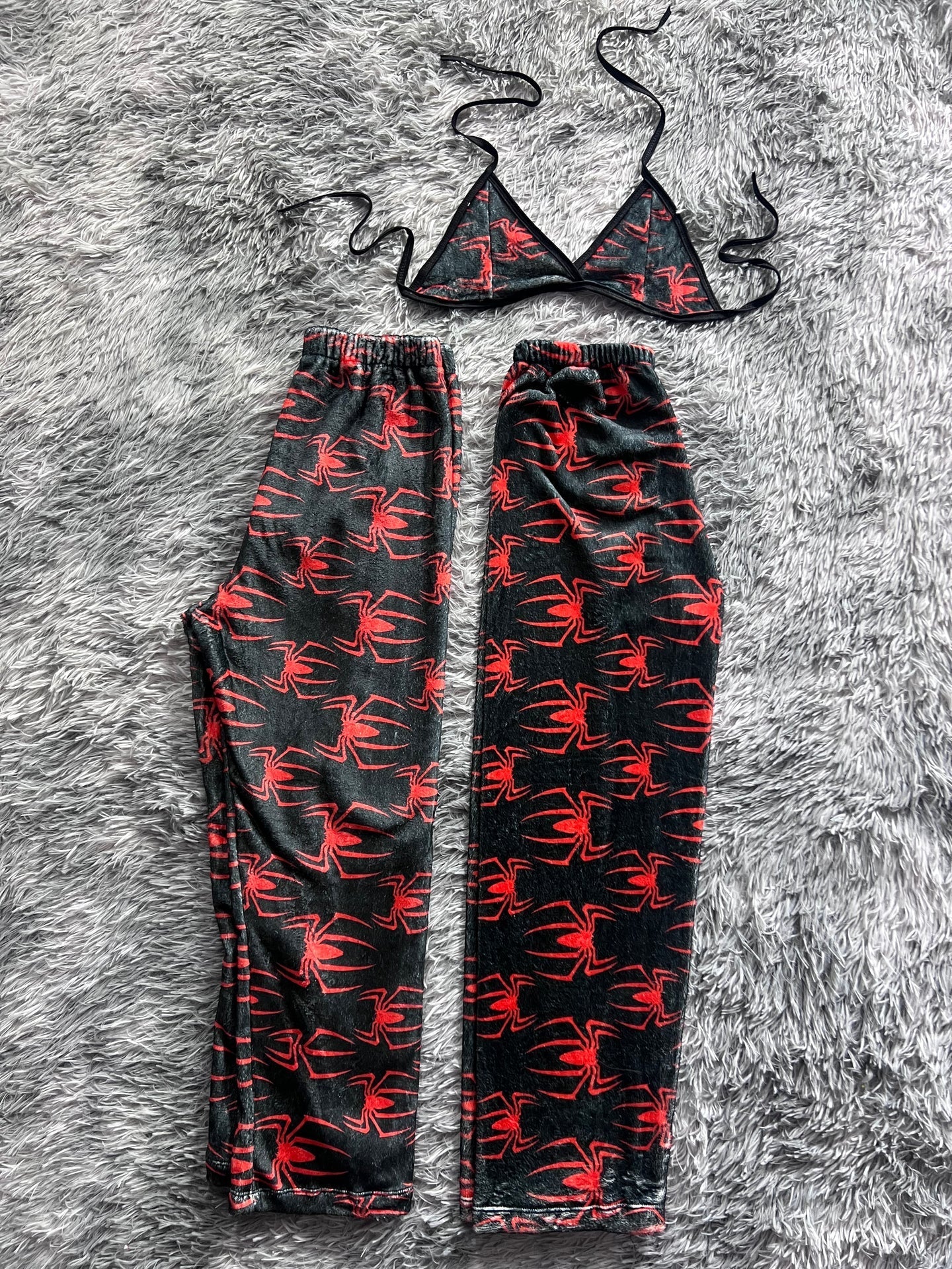 Spiders Red Matching Plushie PJs - Fundies