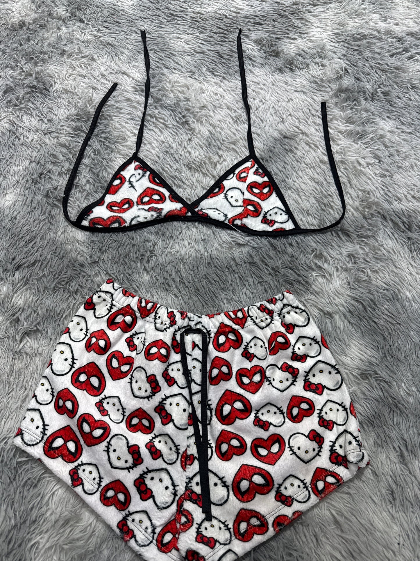 Spider-Man And Kitty Hearts Matching Top & Short - Fundies