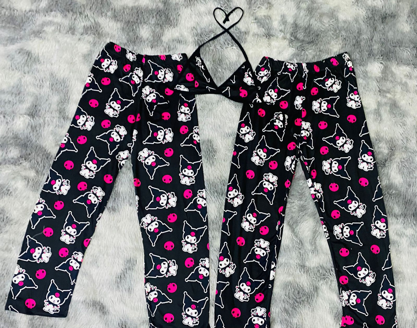 Kuromi Black Matching Plushie PJs - Fundies