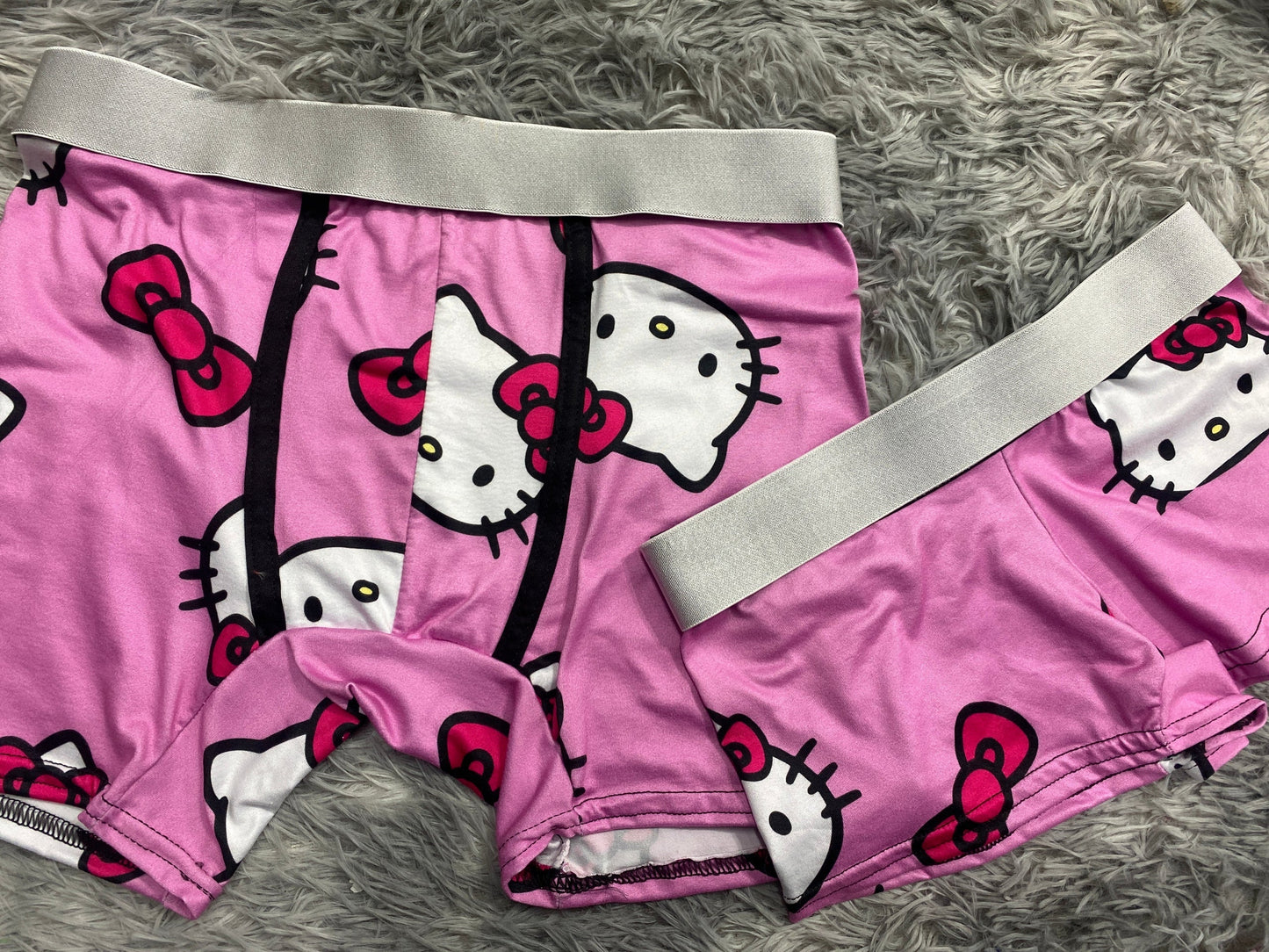 Hello Kitty Background Pink Matching Boxers - Fundies
