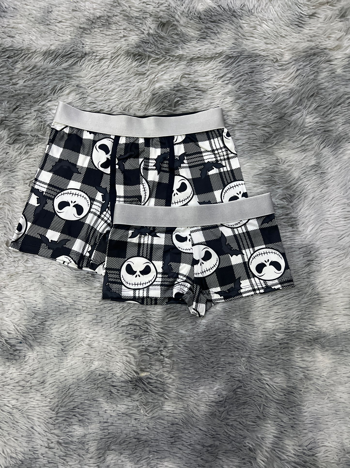 Jack and bats matching couples boxer underwear Halloween