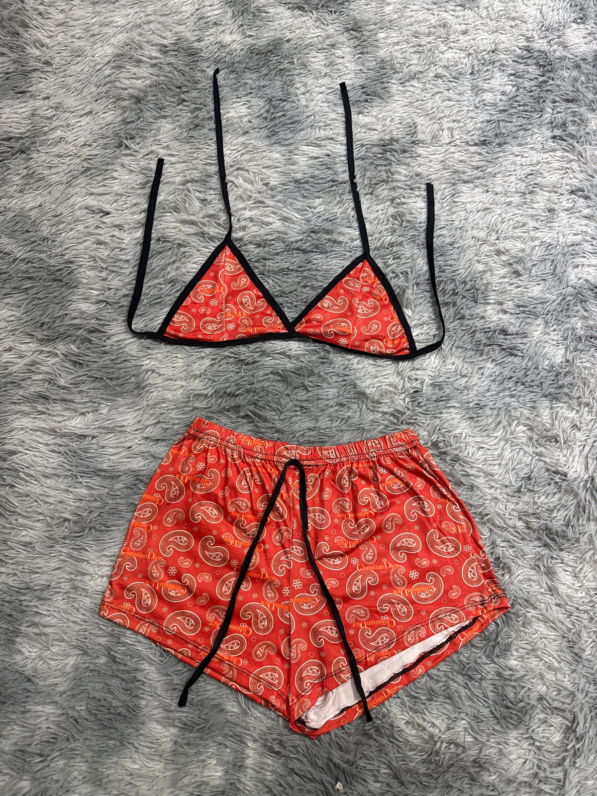 Cd Red Matching Top & Short