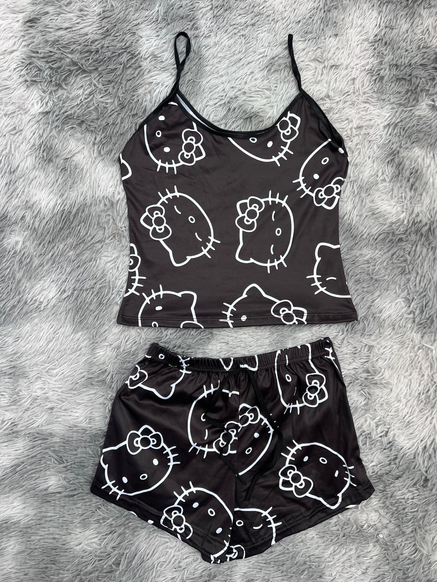 Hello Kitty Black Women's Pajama Set - Fundies