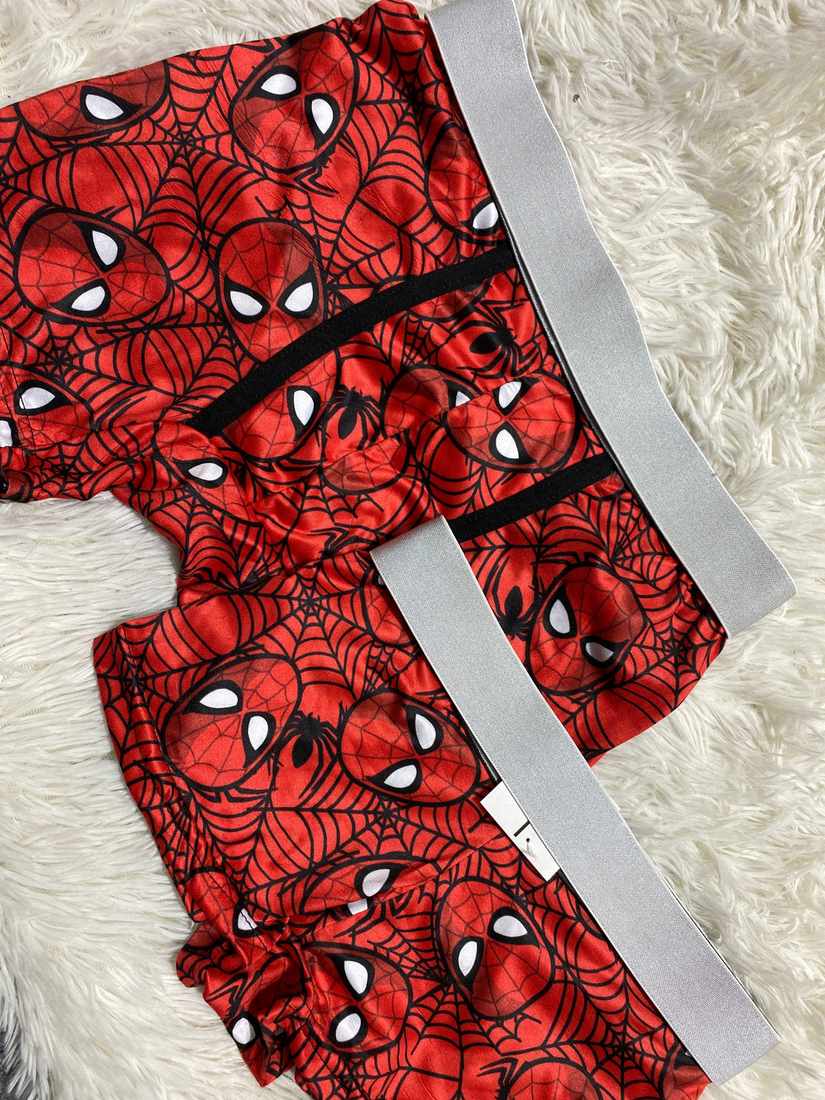 Spidey Webs Red Background Matching Boxers