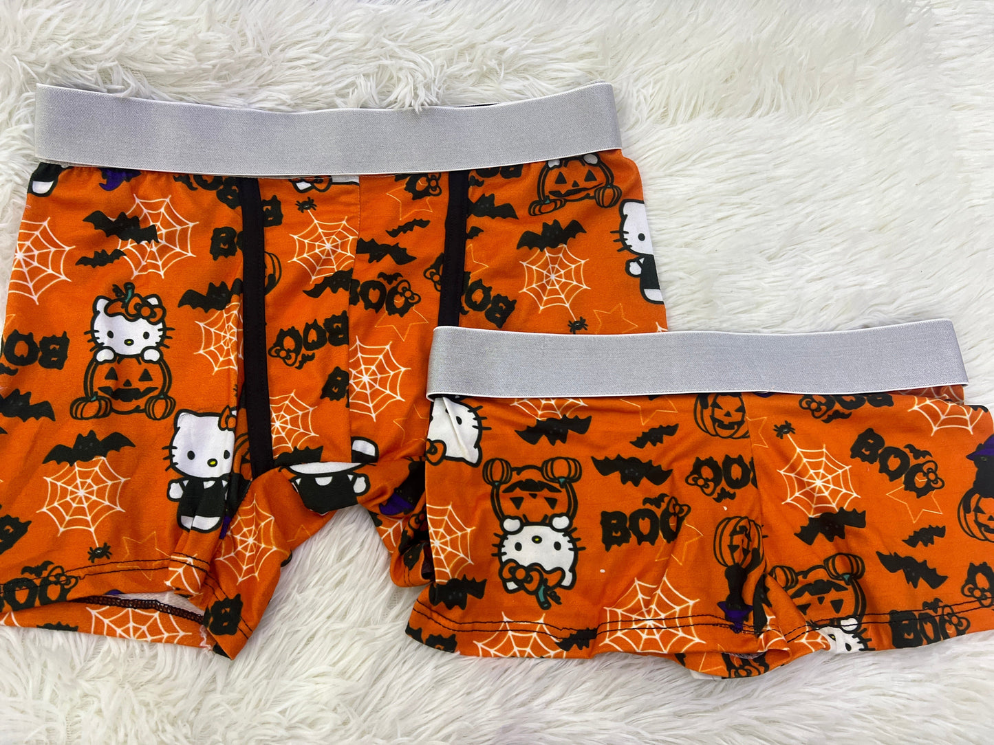 Hello Kitty Halloween Orange Matching Boxers - Fundies
