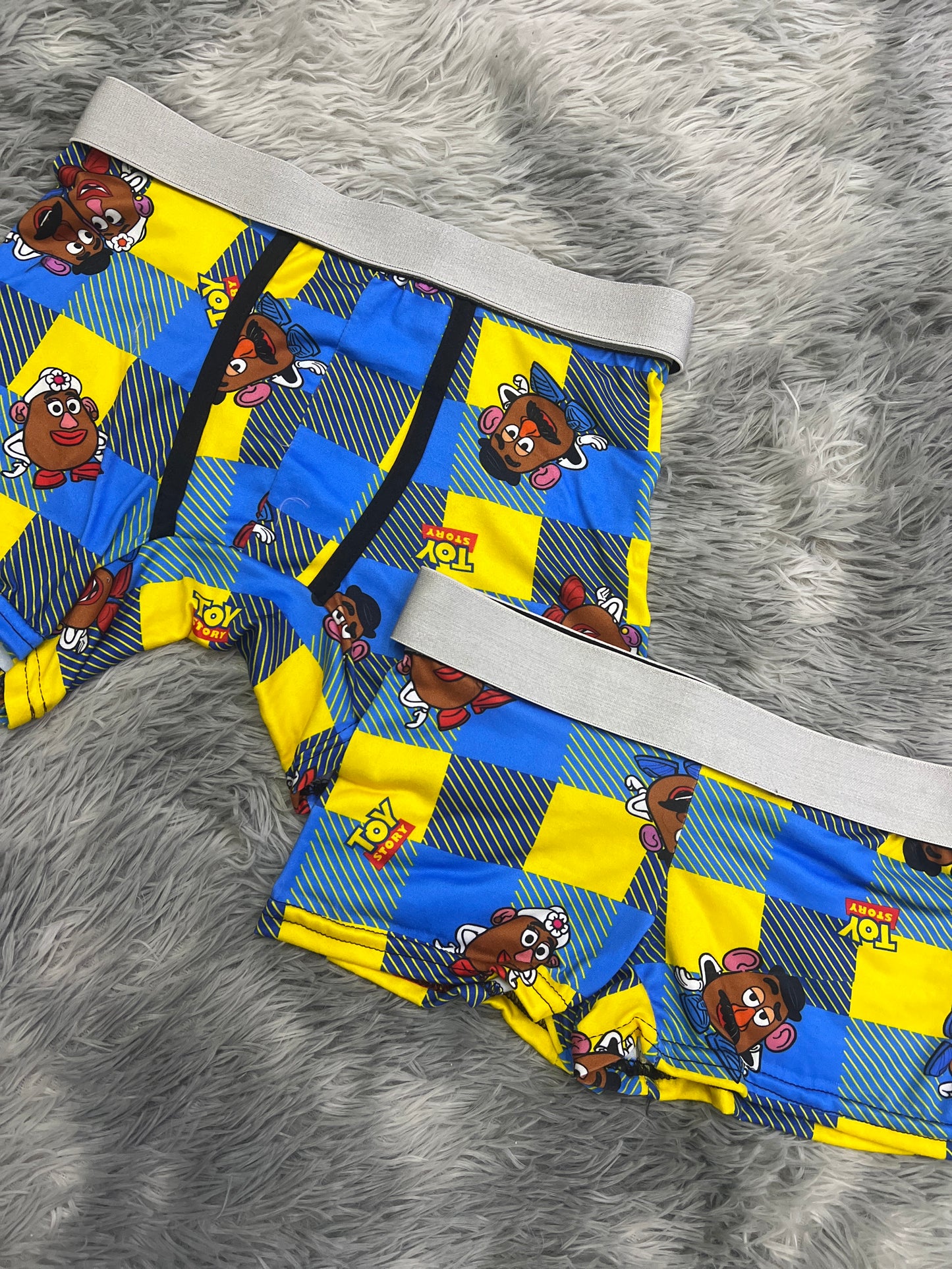 Mr Potato Head Brown Print Boxer Matching Set Cozy Boxers ๐๐