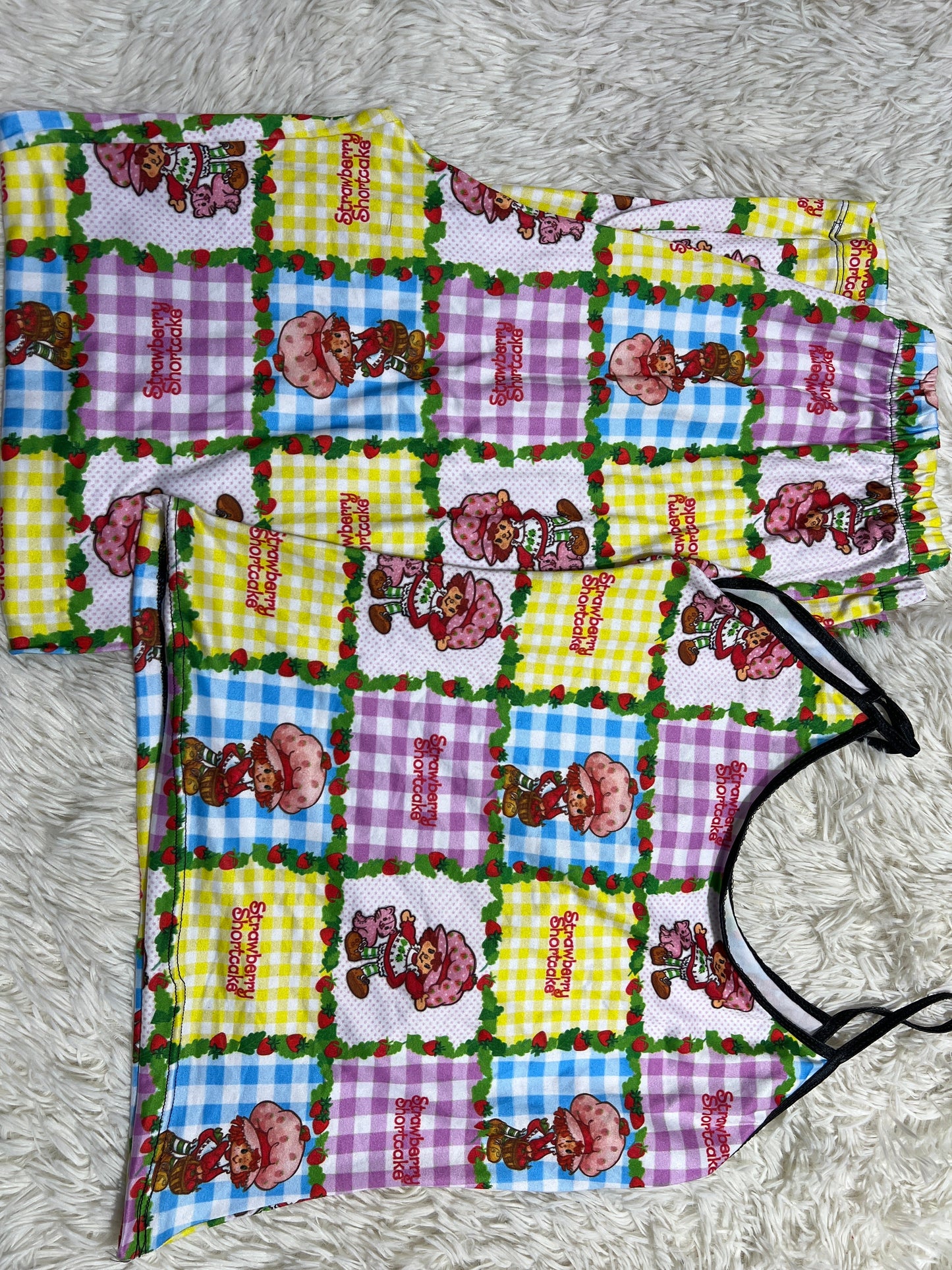 Strawberry Shortcake Plaid Women's Pajama Set - Fundies