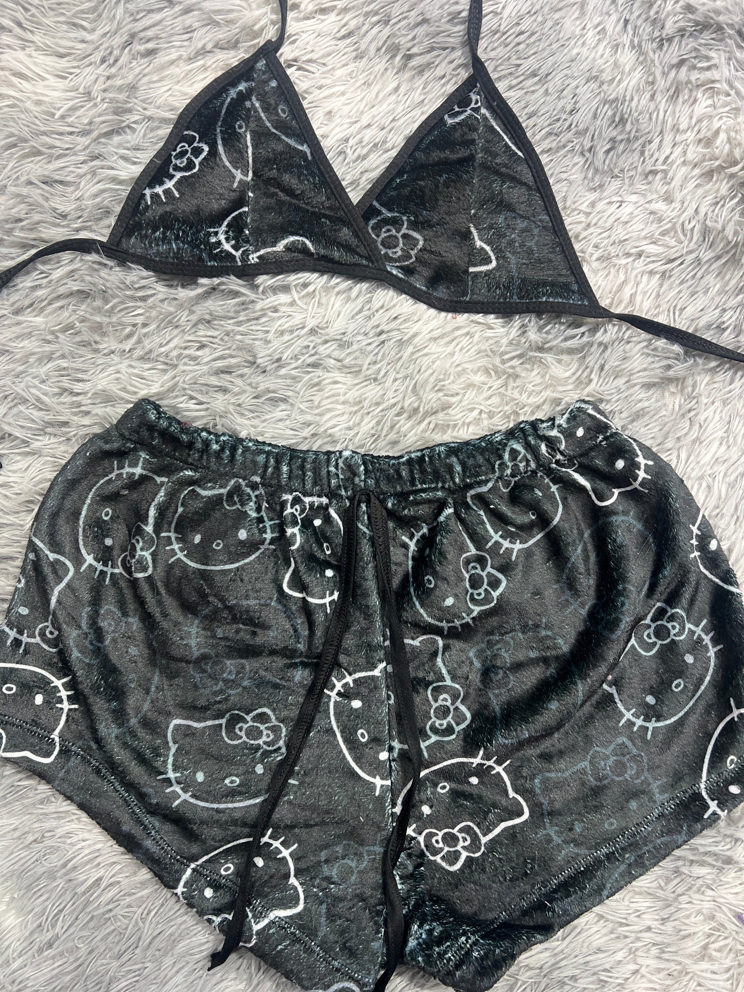 Hello Kitty Black Matching Top & Short - Fundies