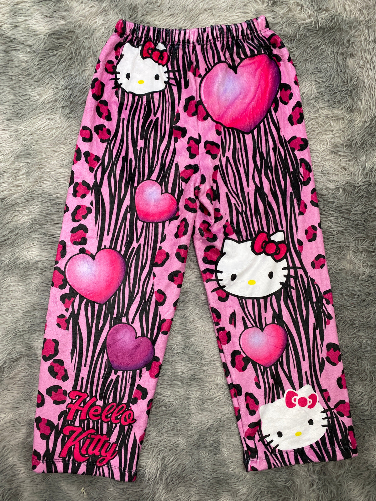Kitty Stripes & Hearts Pajama Pants