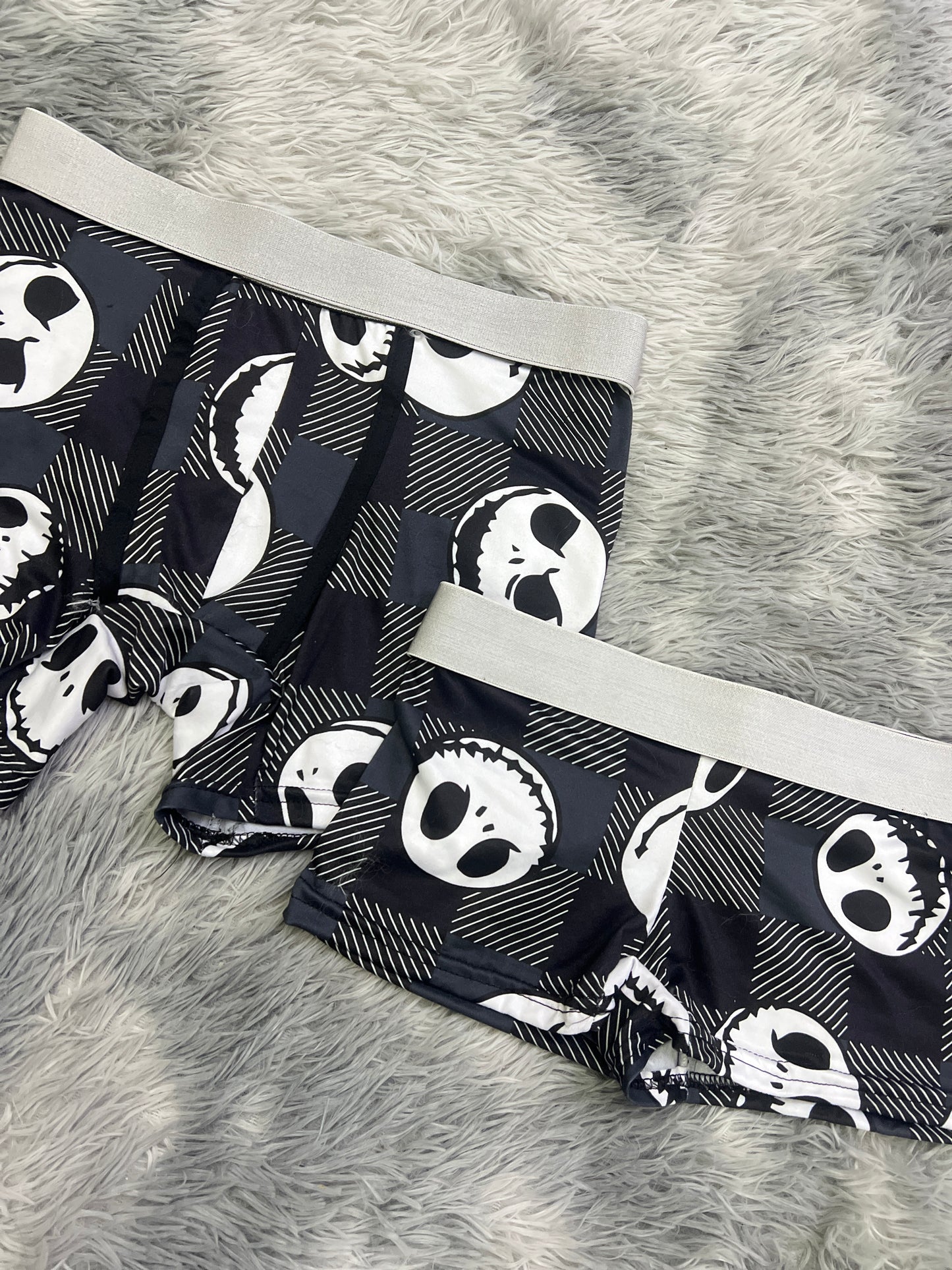 Jack Skellington Plaid Boxer Matching Set For Couples ๐๐