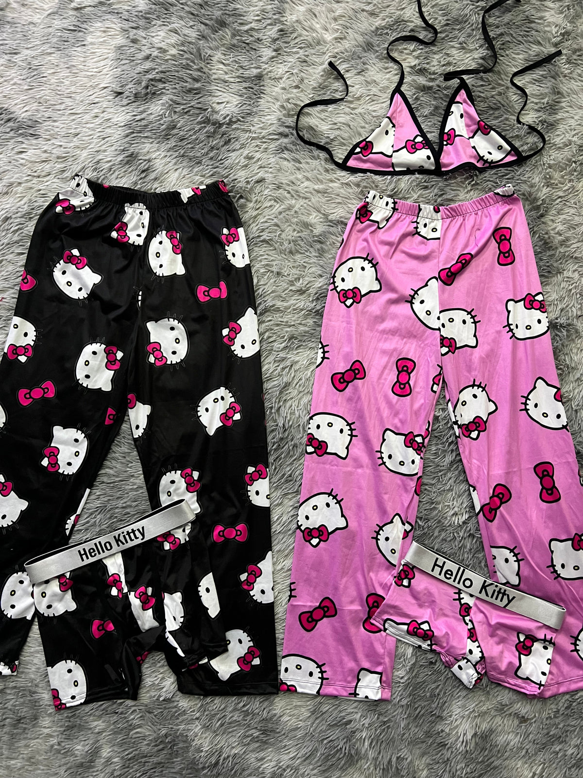Kitty Pink Black 5 Piece PJ Set