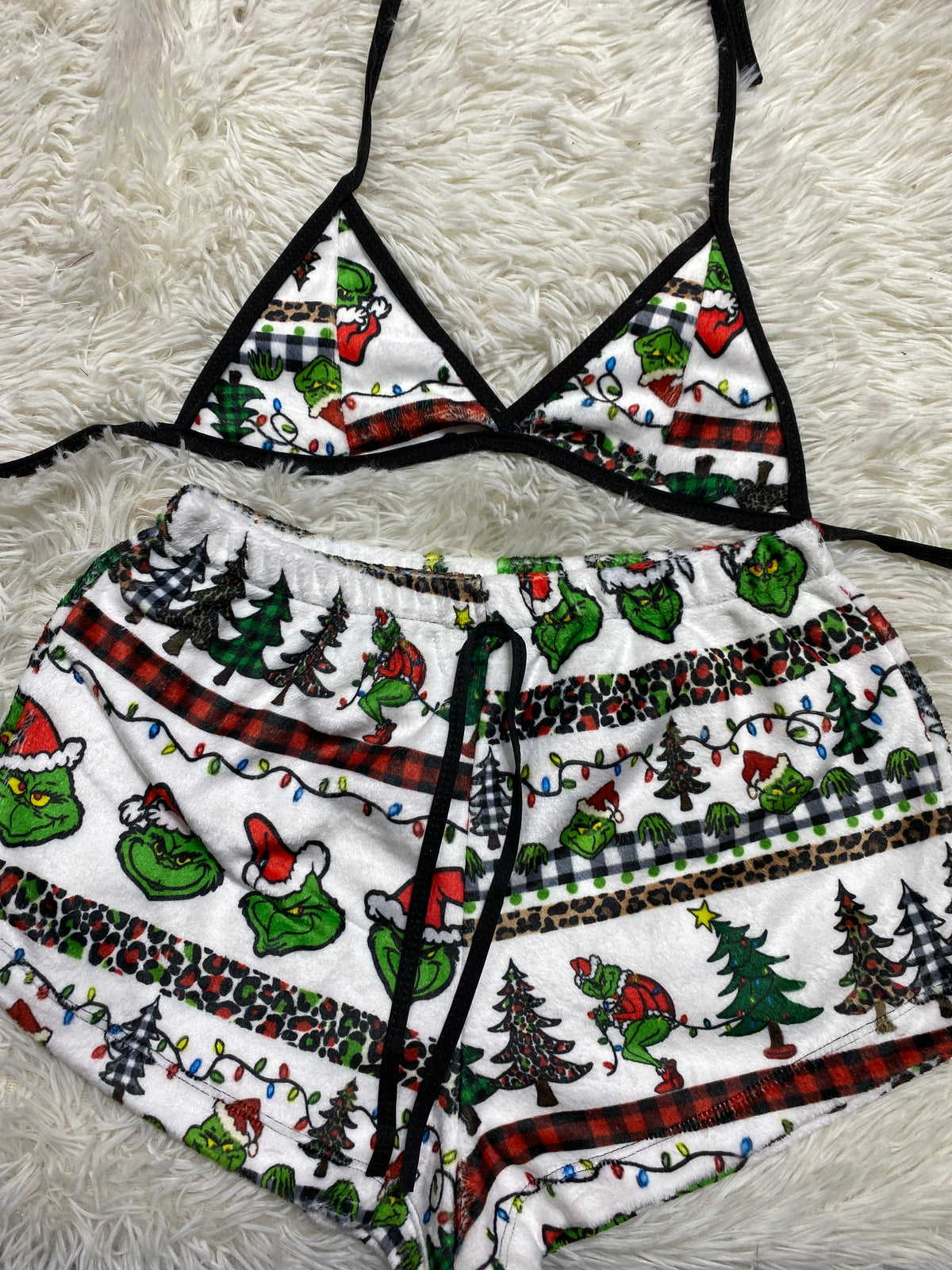 Grinch Christmas Matching Top & Short