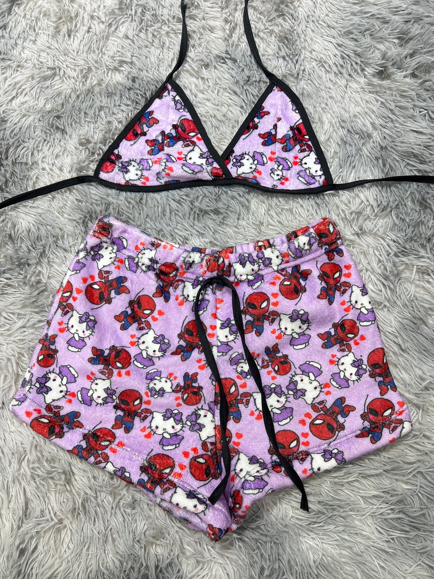 Shorts Pajama Set spider kitty