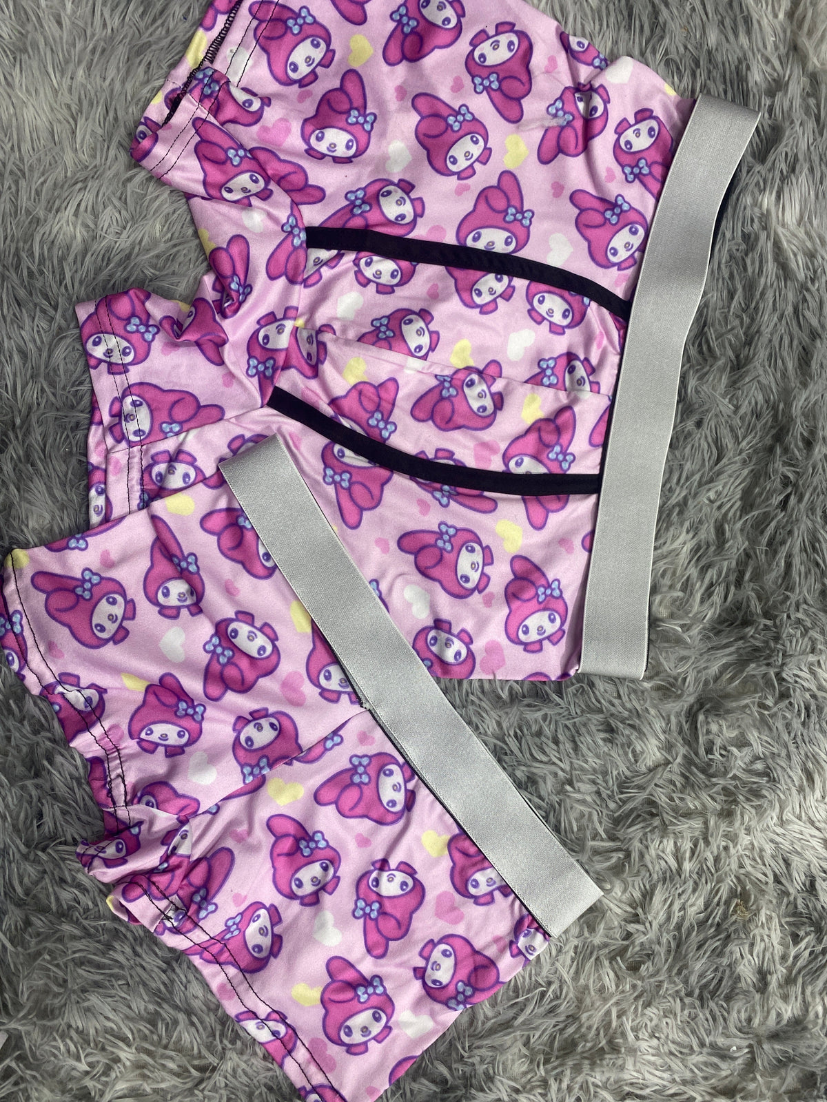 Melody Pink Background Duo With Thong