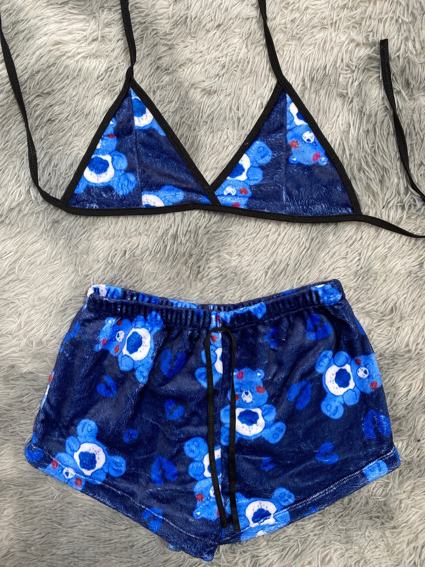 Care Bear Cub Blue Plush Top & Shorts Set