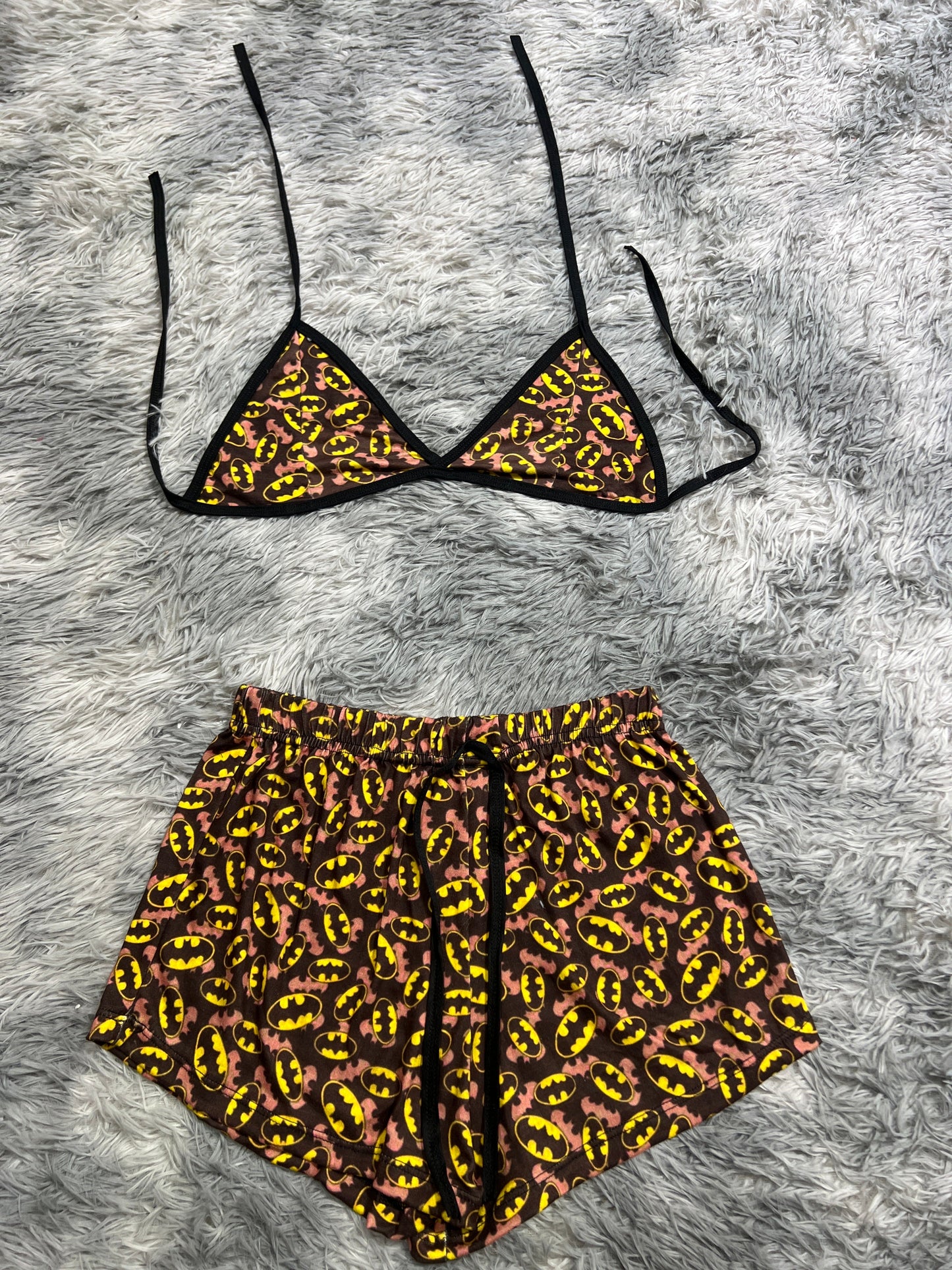 Batman Pequeño Brush Matching Top & Short - Fundies