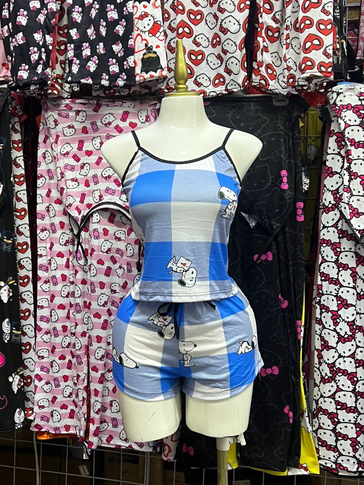 Snoopy Blue Gray Women's Pajama Set