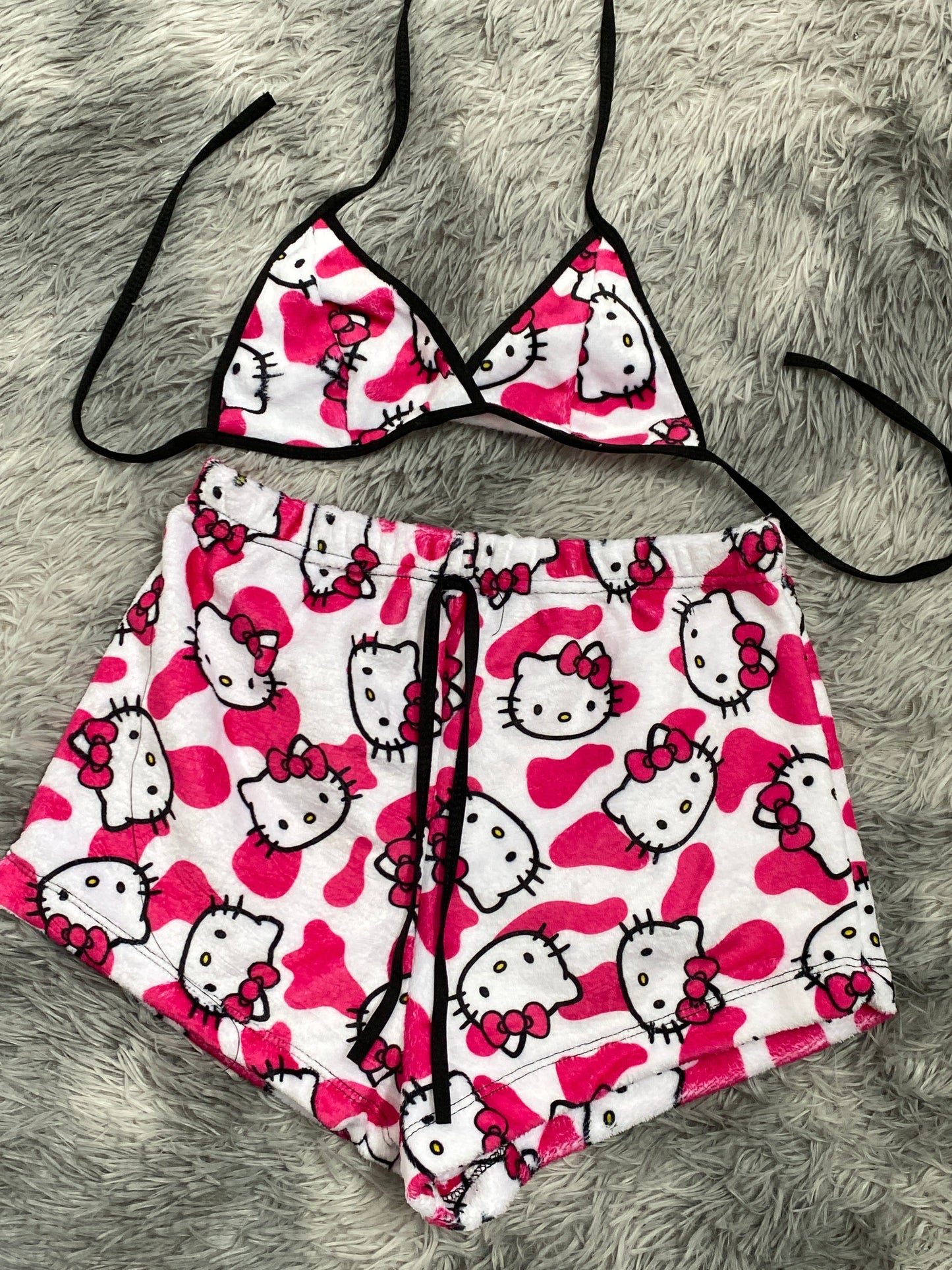 Hello Kitty Cow Plush Top & Shorts Set