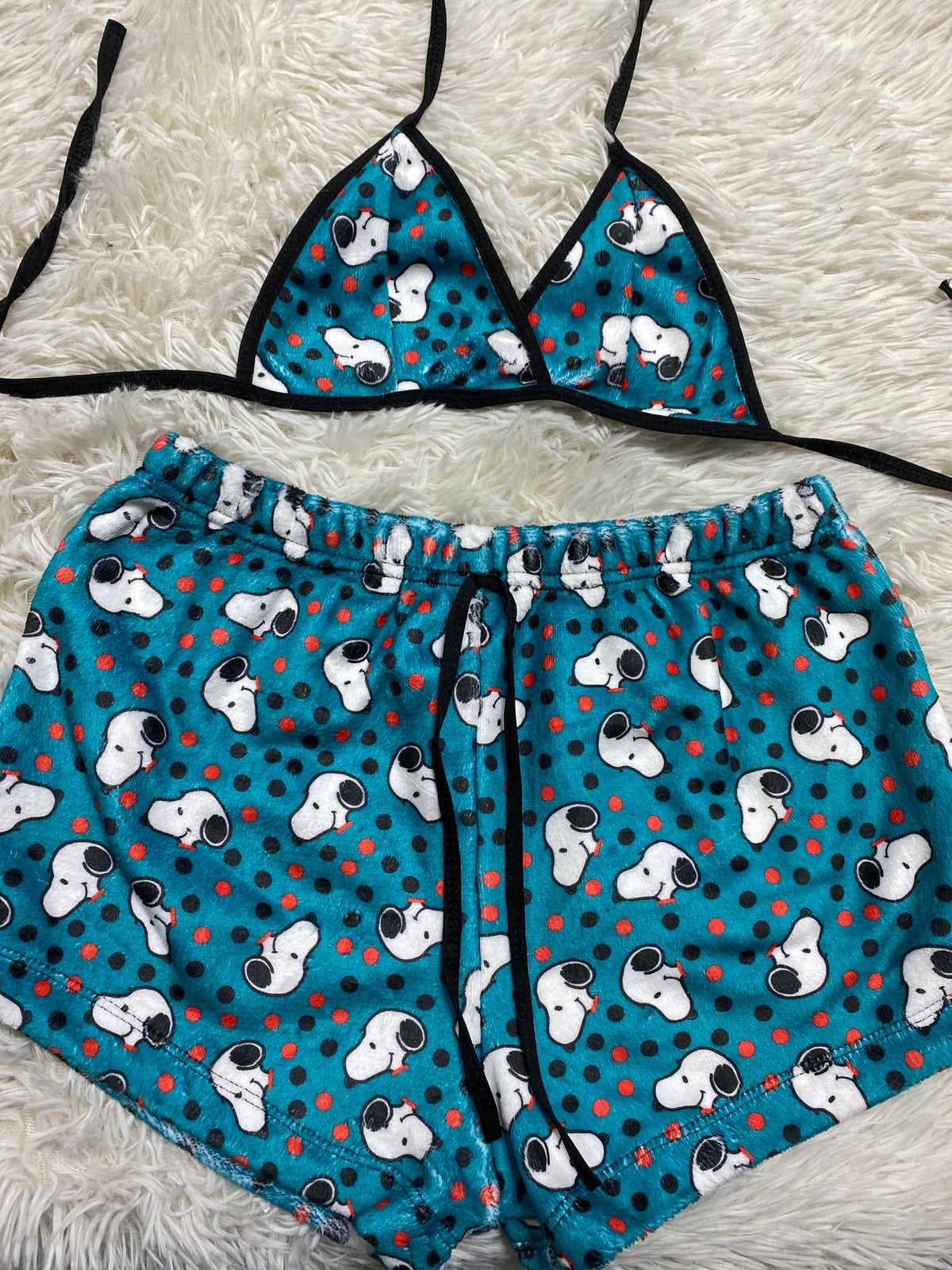 Snoopy Dots Orange Matching Top & Short