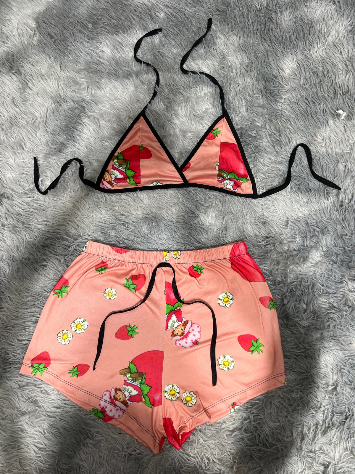 Rosita Strawberry Color Melon Matching Top & Short