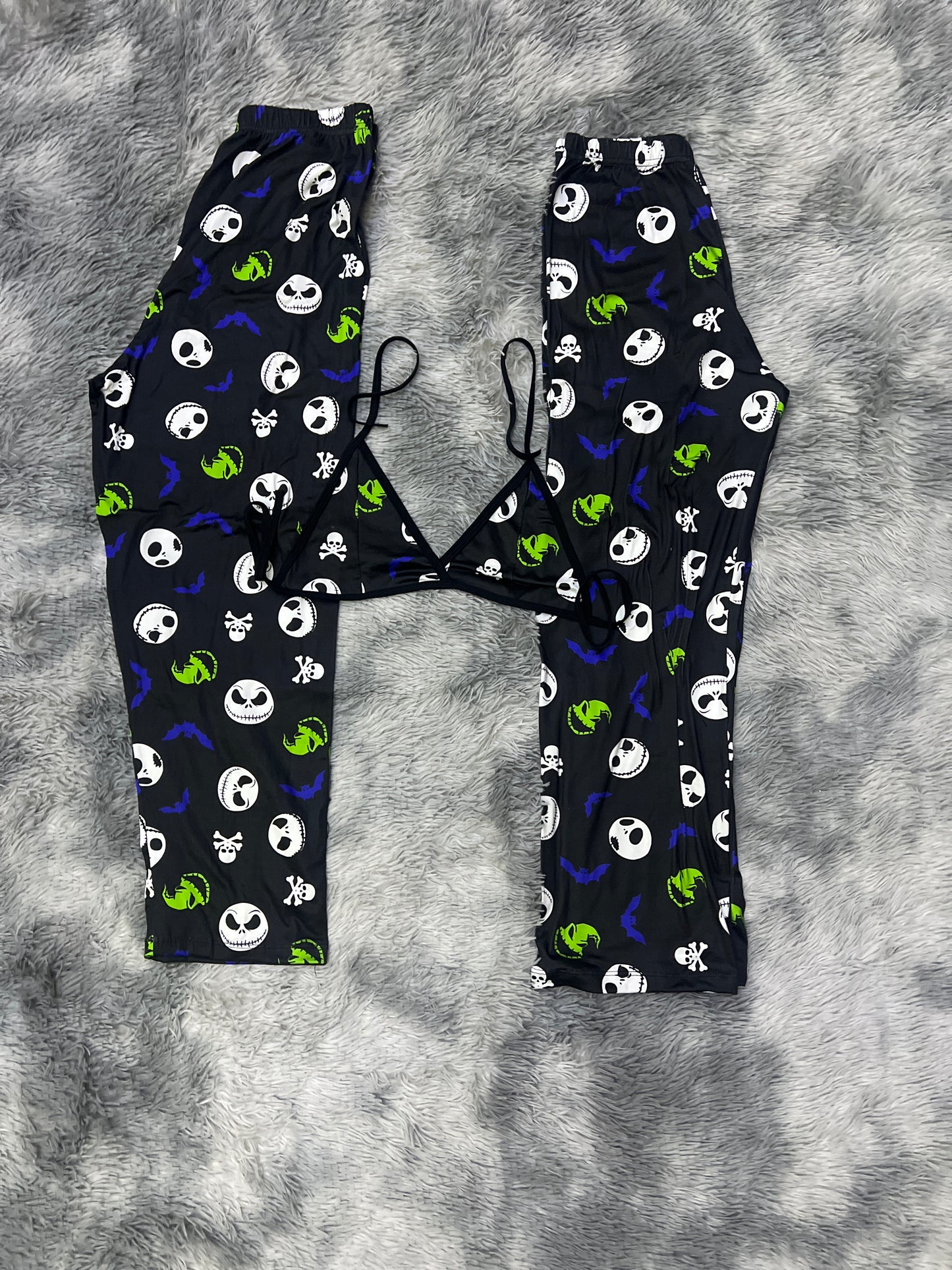 Jack and Huggy black Halloween Halloween Plush pajama duo