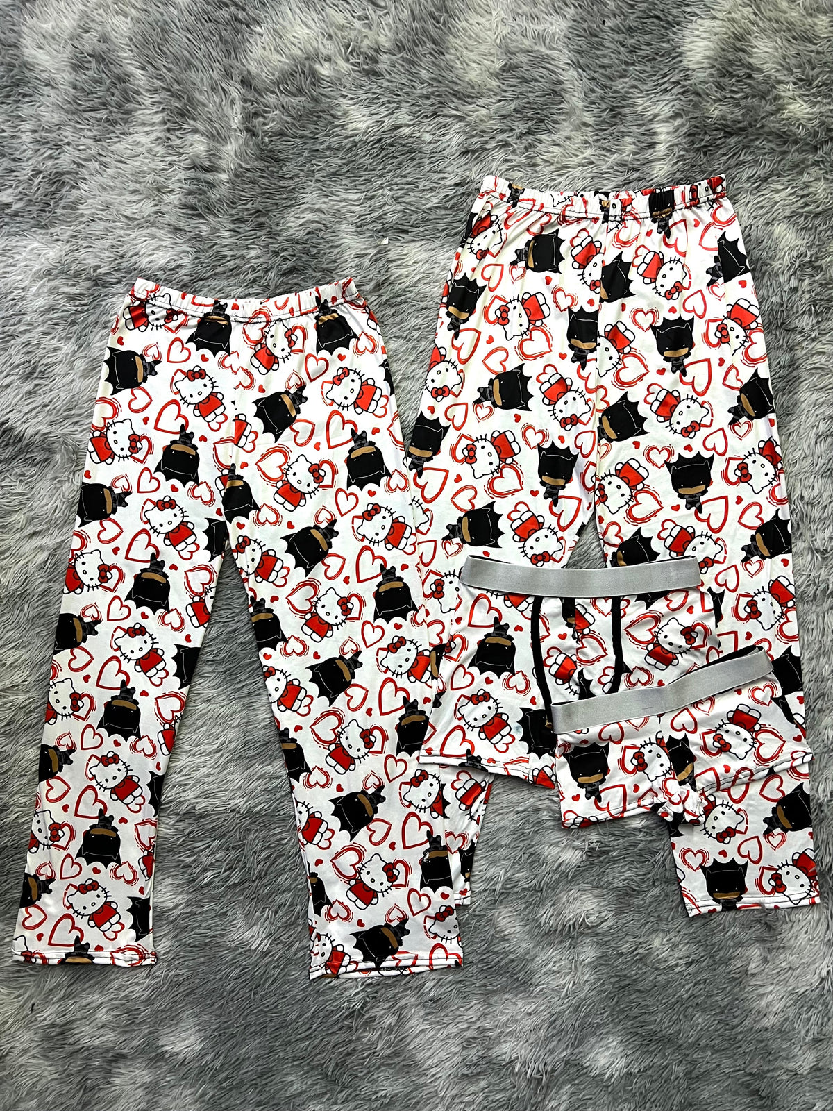 Bat Man & Kitty White 5 Piece PJ Set