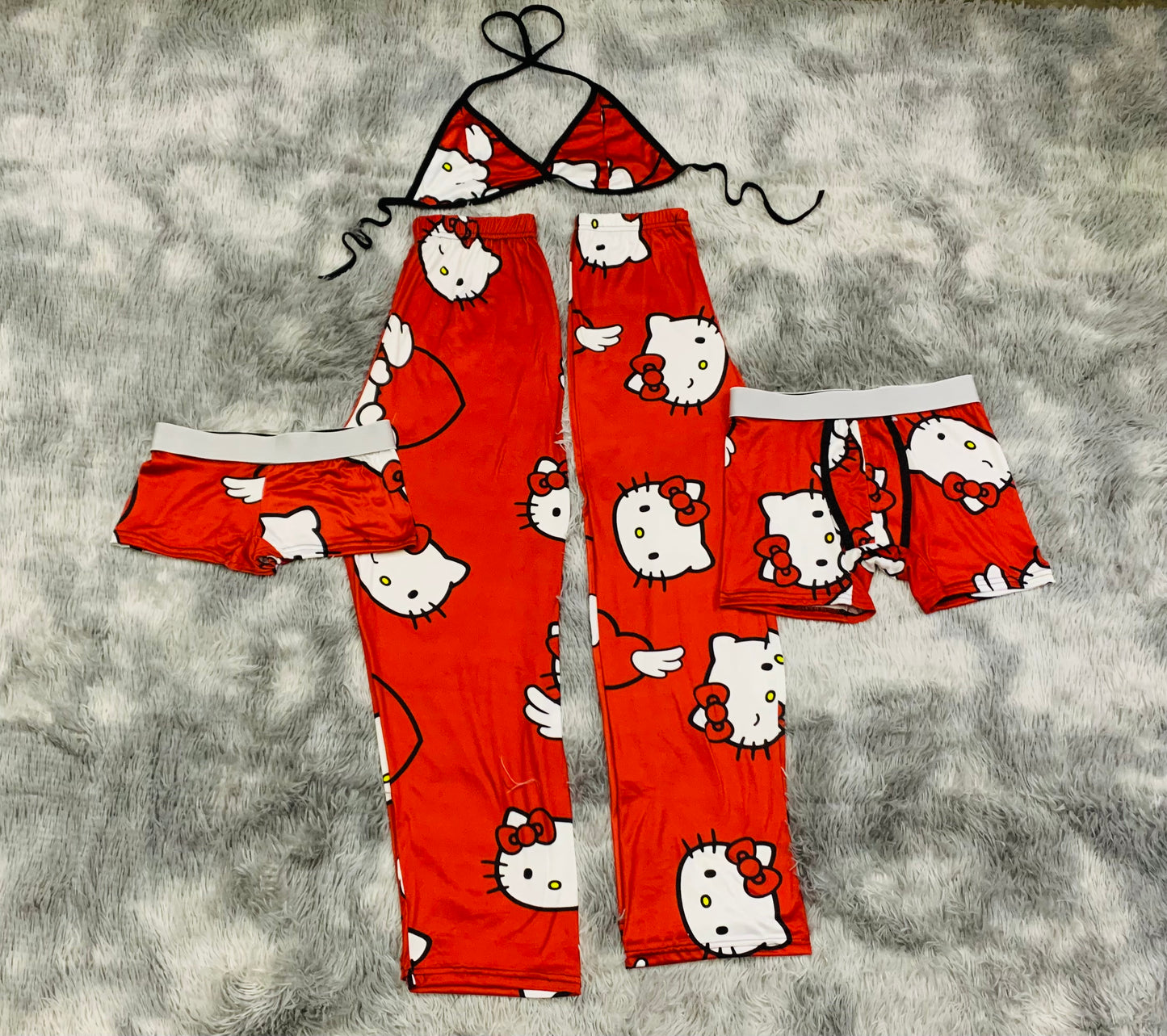 Kitty Red Heart 5 pcs pajama duo