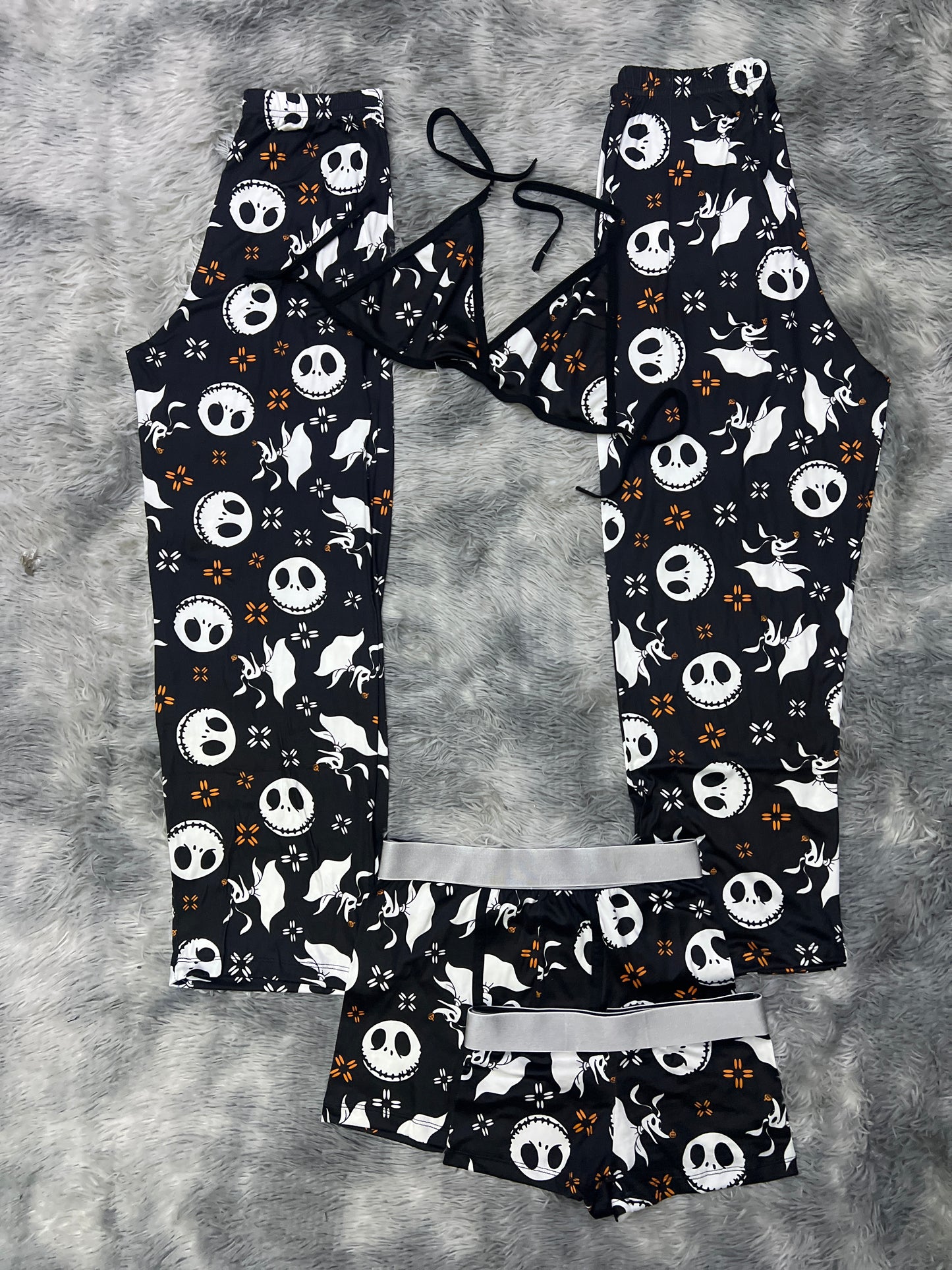 Jack and zero Halloween 5 pcs pajama duo