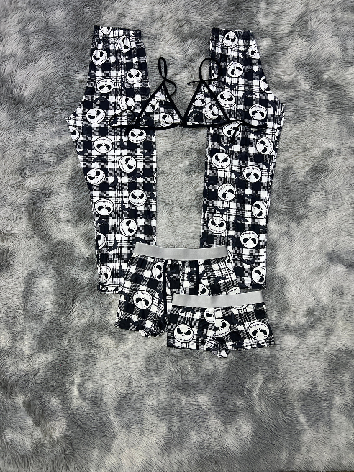 Jack Plaid Halloween 5 Piece PJ Set