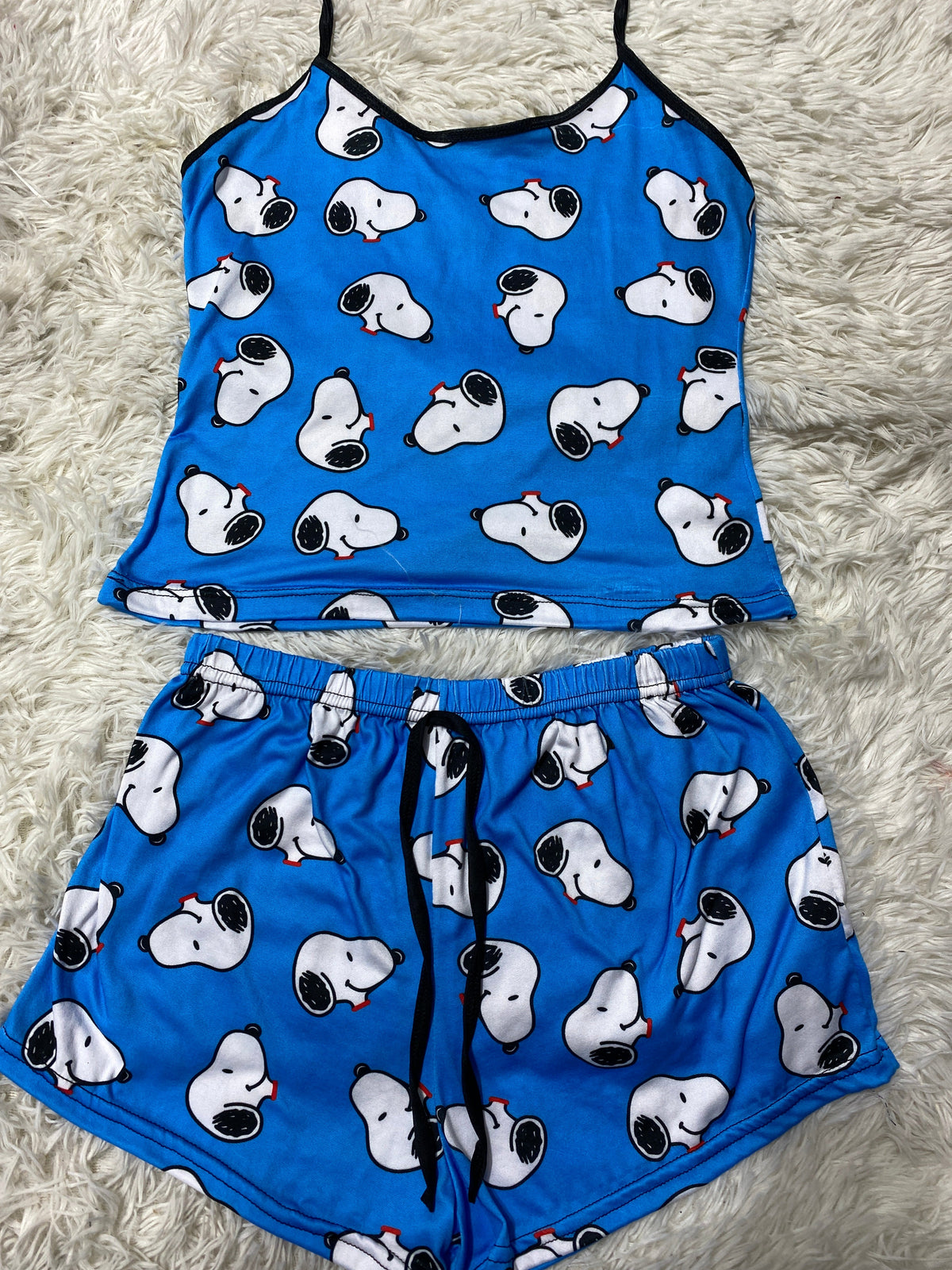 Snoopy Blue Faces Women's Pajama Set