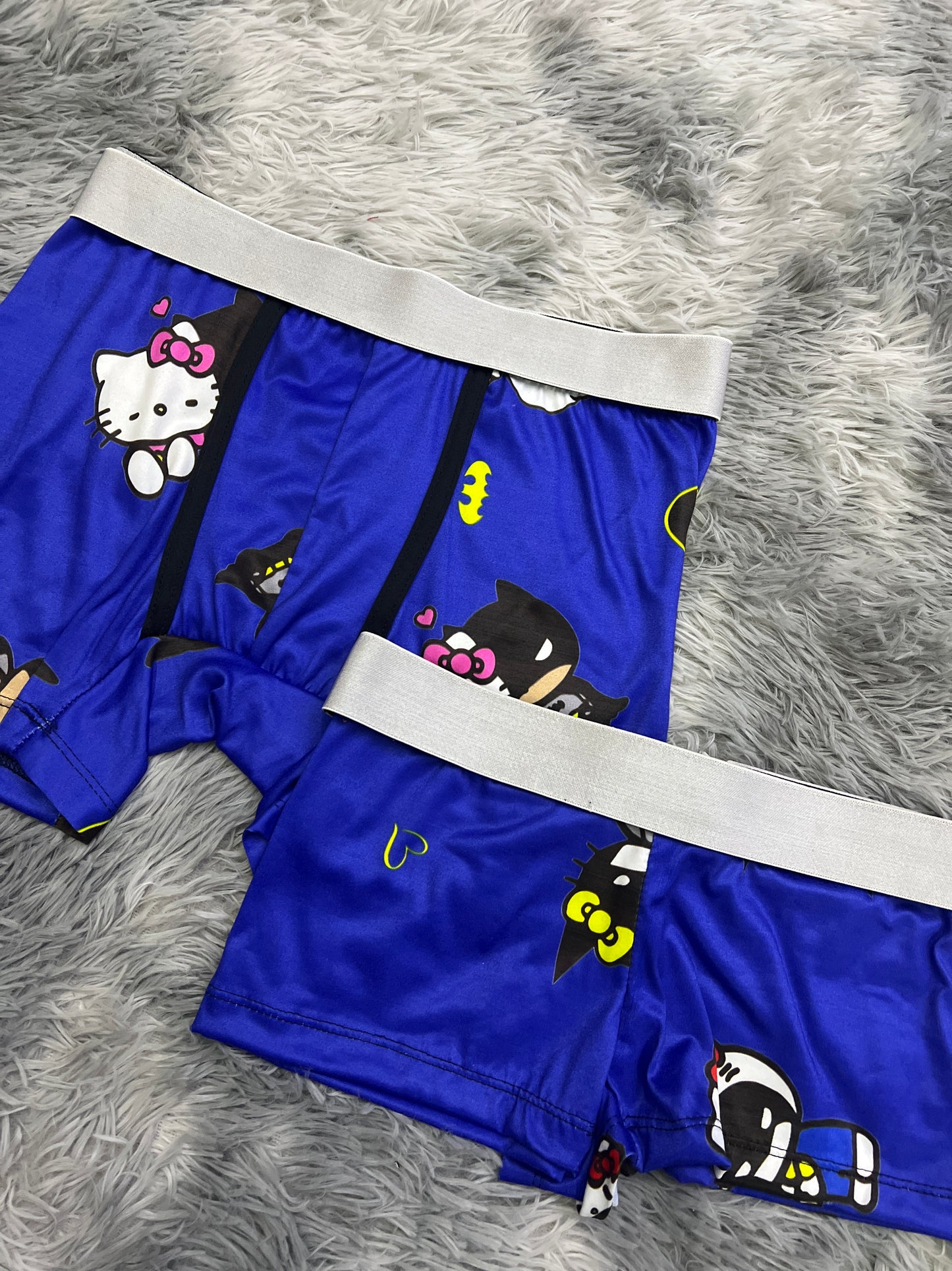 Batman Kitty blue Boxer Matching Set Cozy Nightwear ๐บ๐ค