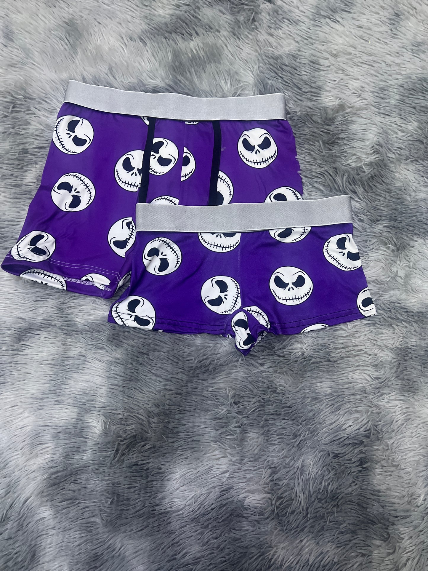 Jack purple matching couples boxer underwear Halloween