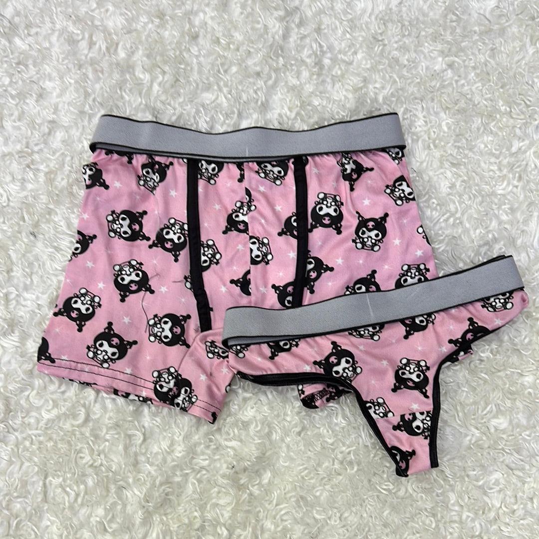 Kuromi Pink Duo One-size With Thong - Fundies