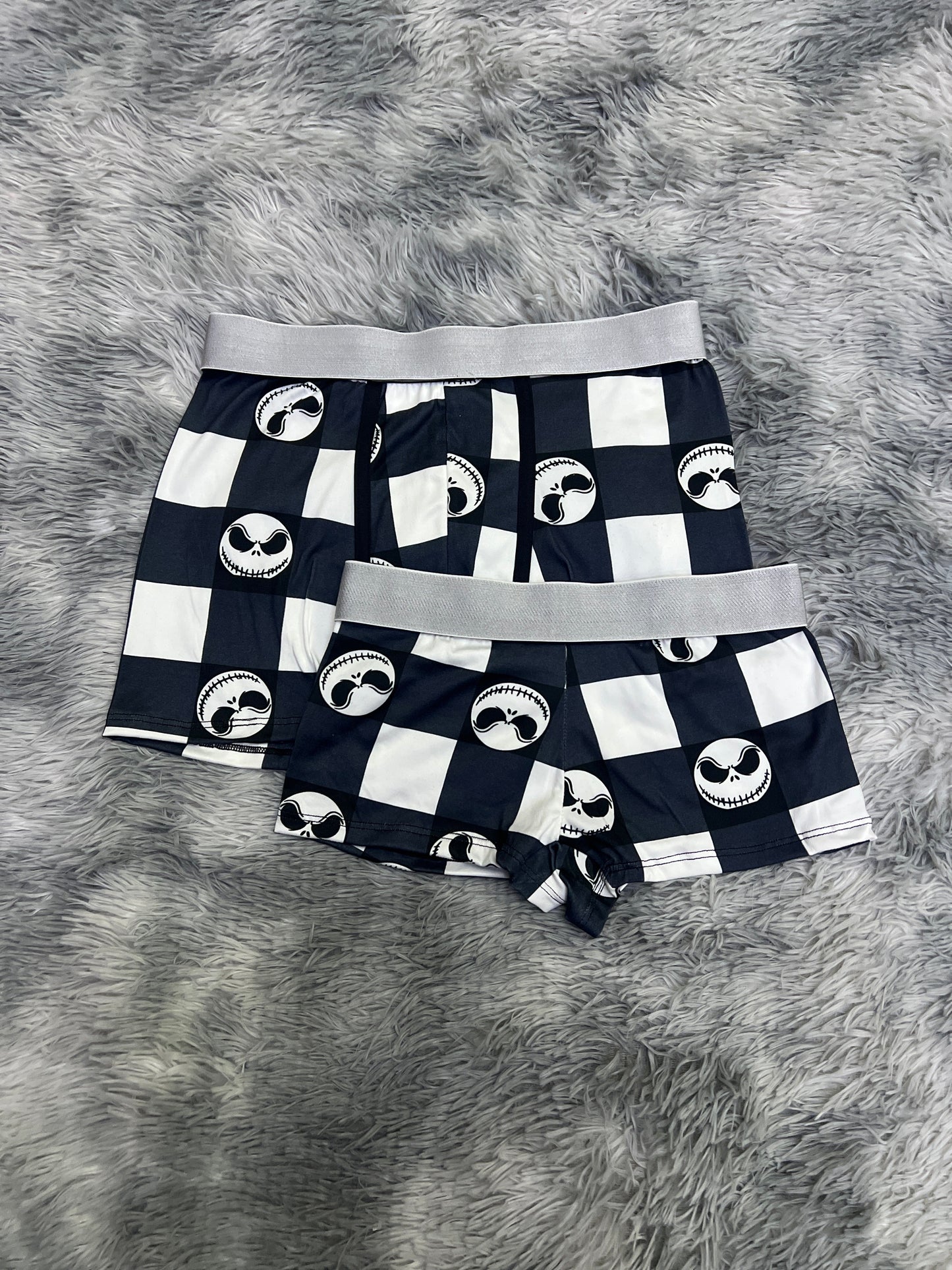 Jack Checkered White Matching Boxers - Fundies