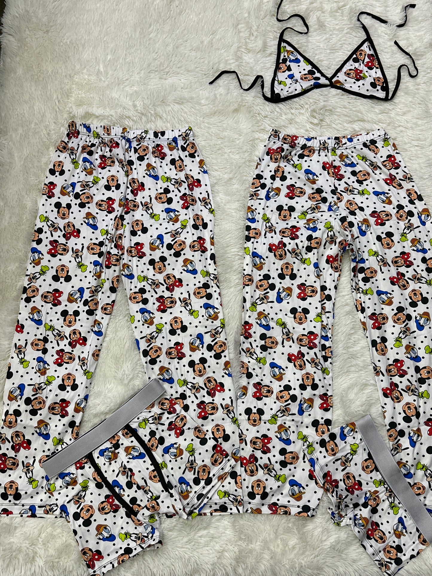 Mickey Mouse Print 5 piece pajama set