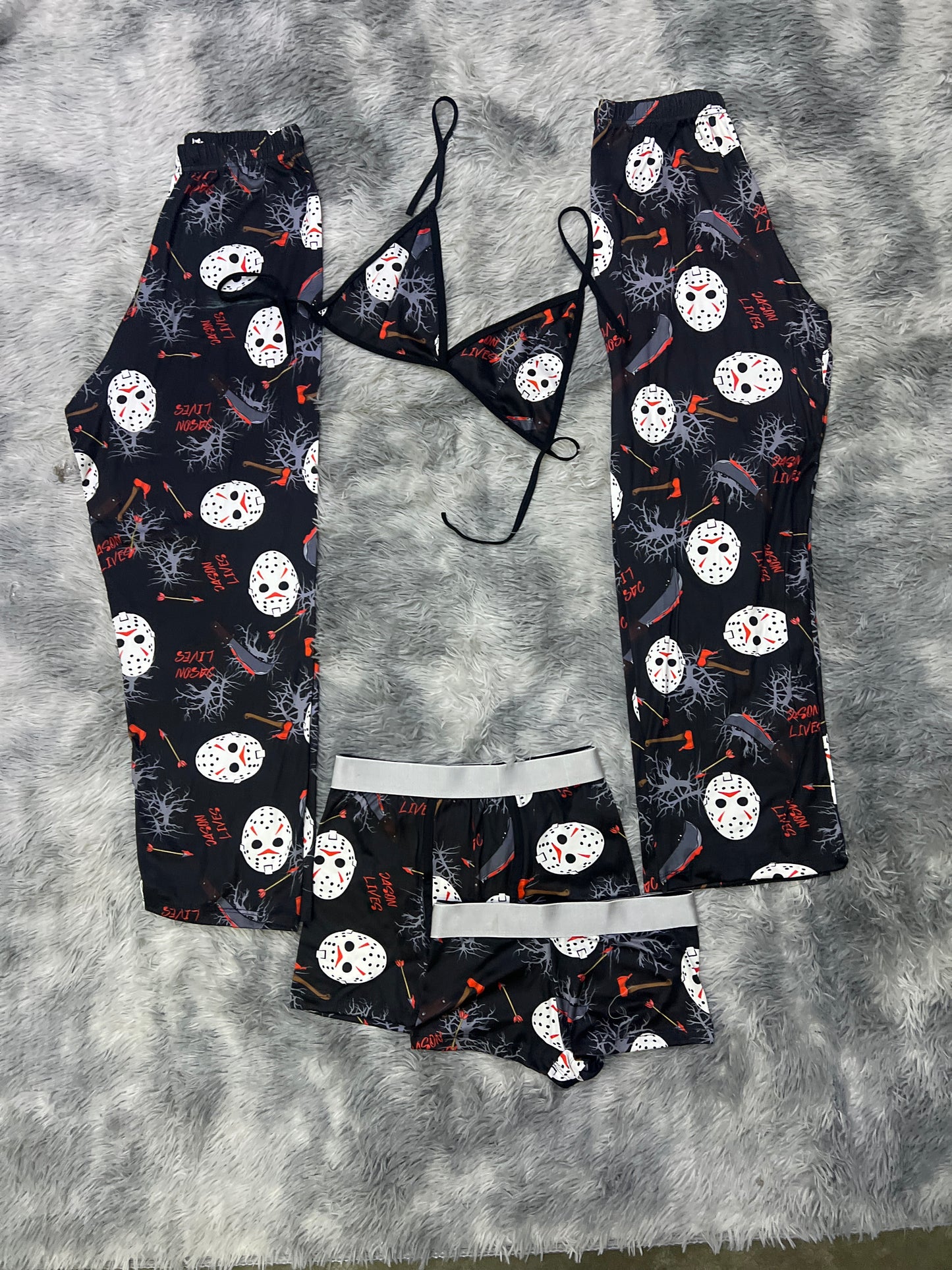 Jason live knife and arrow Halloween 5 pcs pajama duo