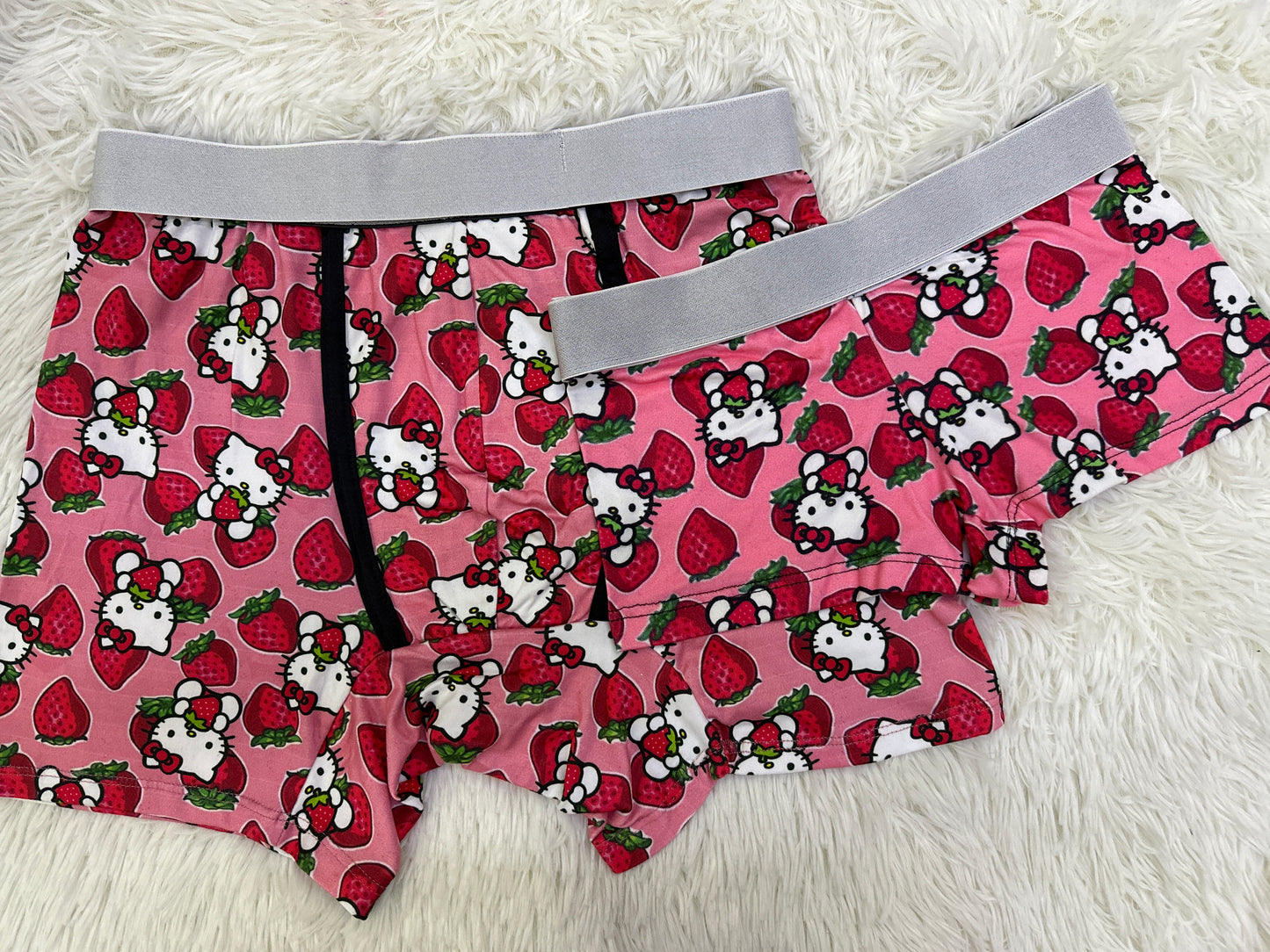Hello kitty strawberries couples boxer underwear