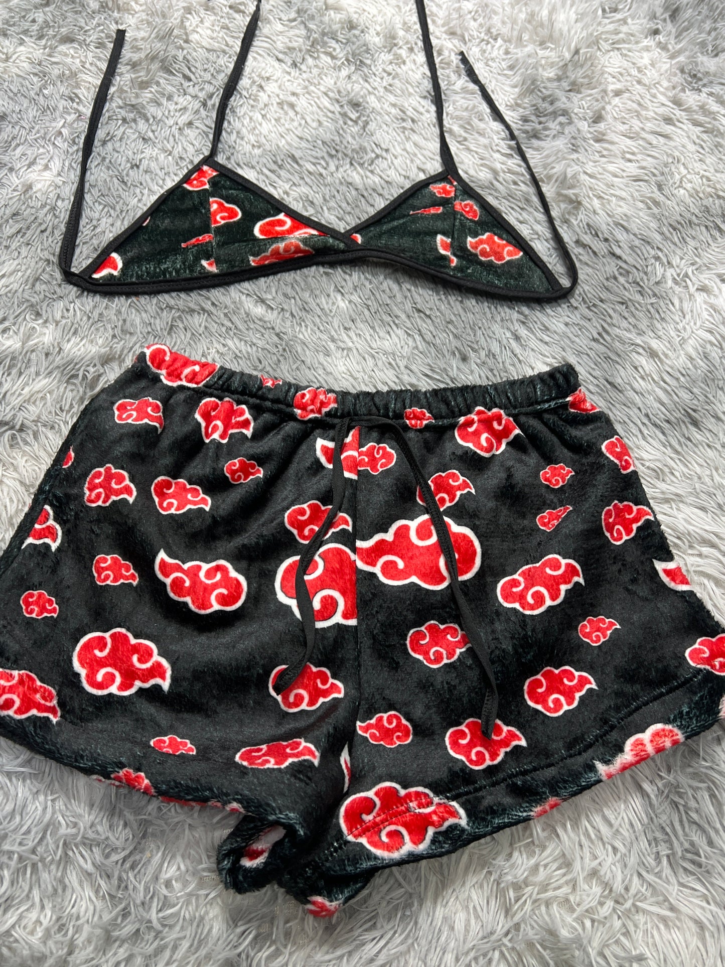 Nubes Of Naruto Afelpad Matching Top & Short - Fundies