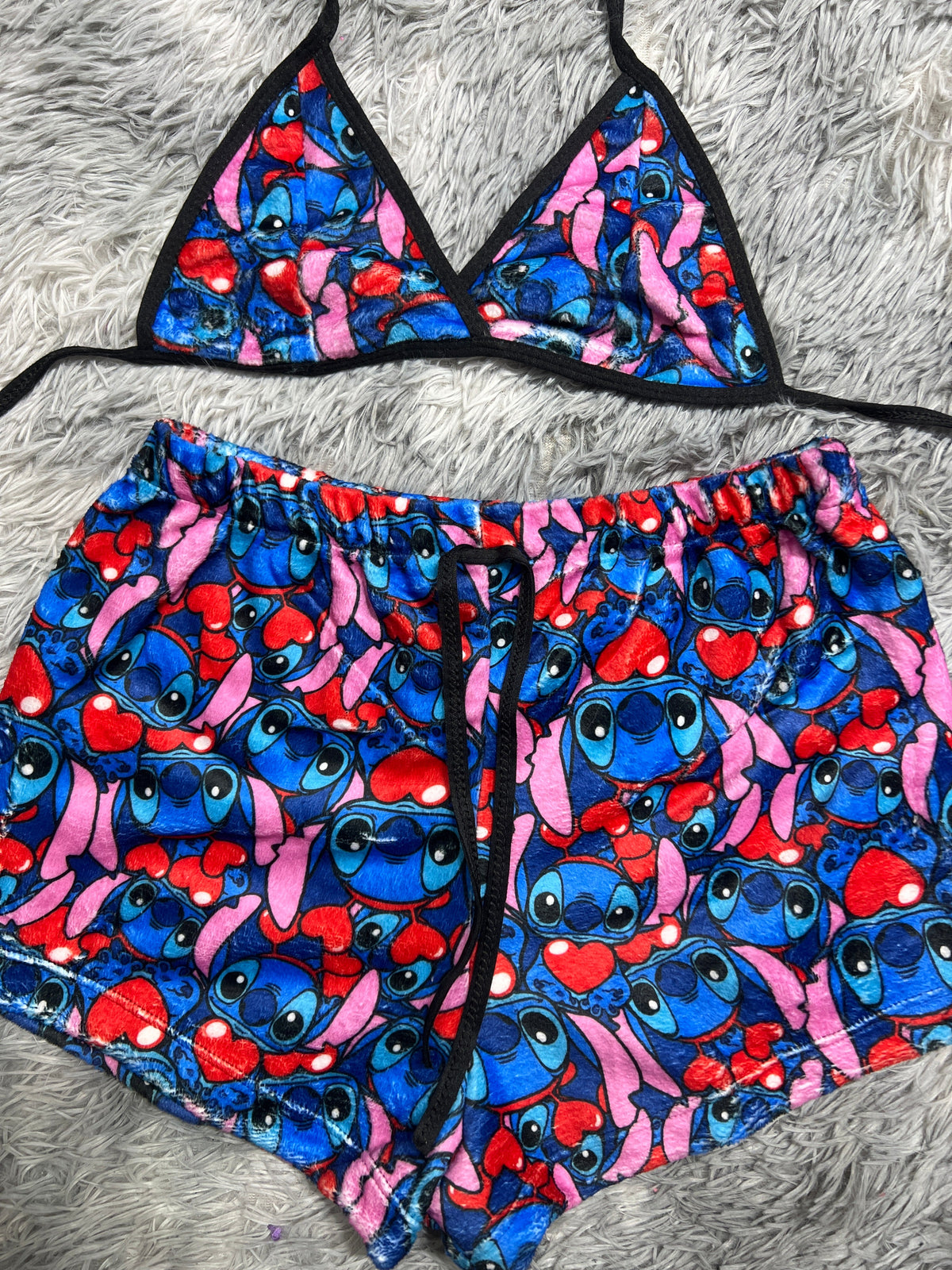 Stitch Hearts Matching Top & Short