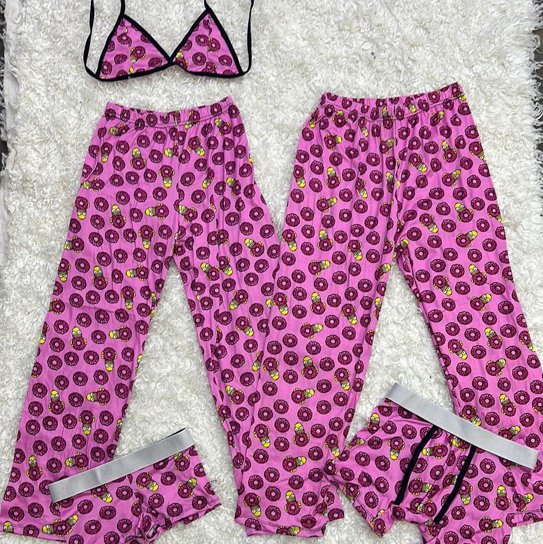 Simpsons Donut Pink 5 Piece PJ Set