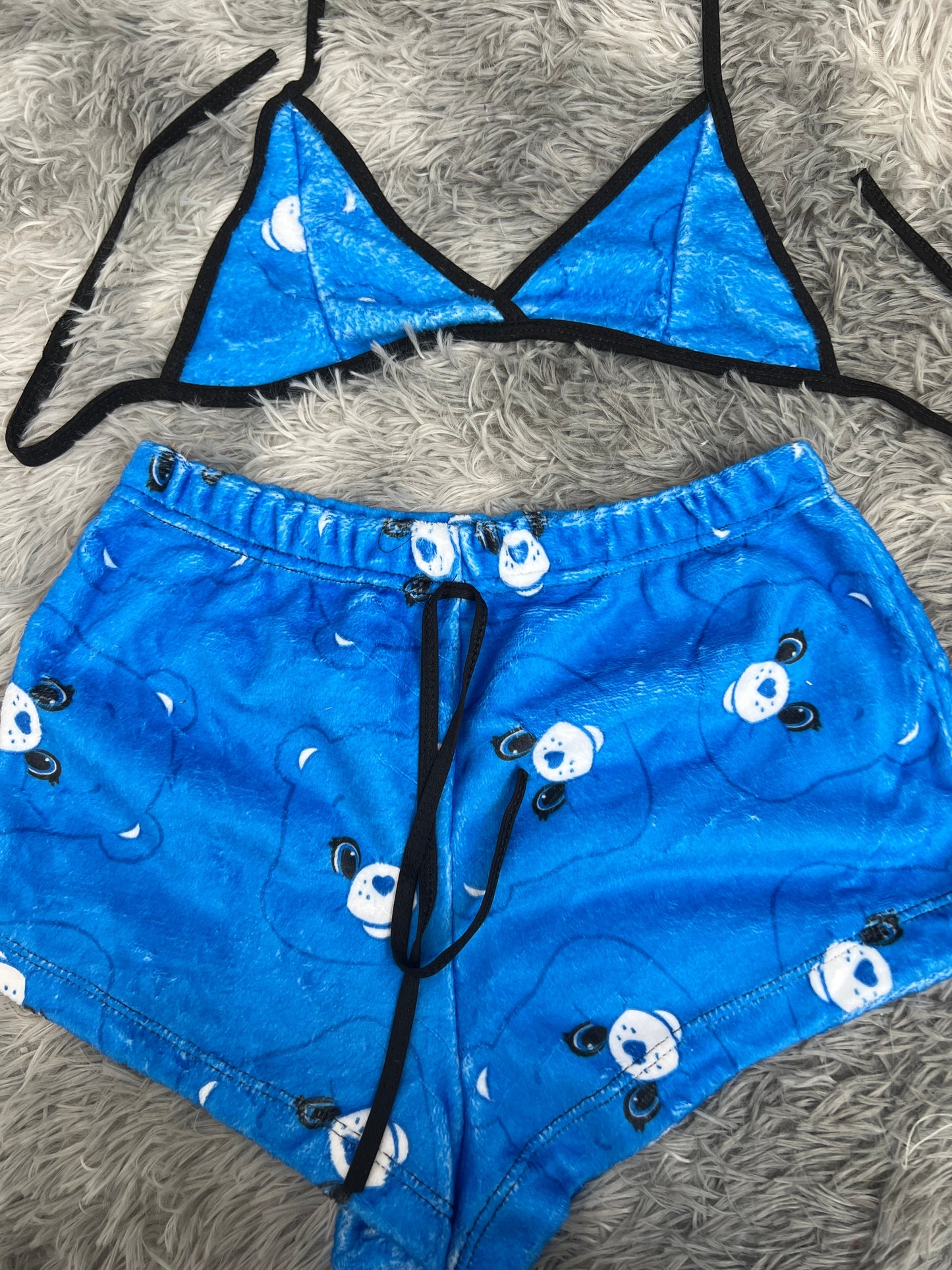 Care Bears Blue Plush Top & Shorts Set