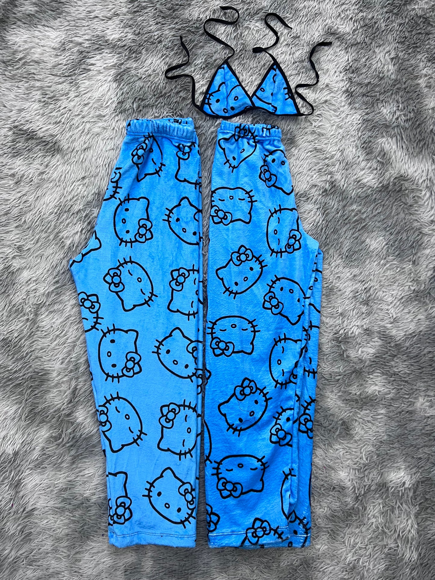 Hello Kitty Blue Matching Plushie PJs - Fundies