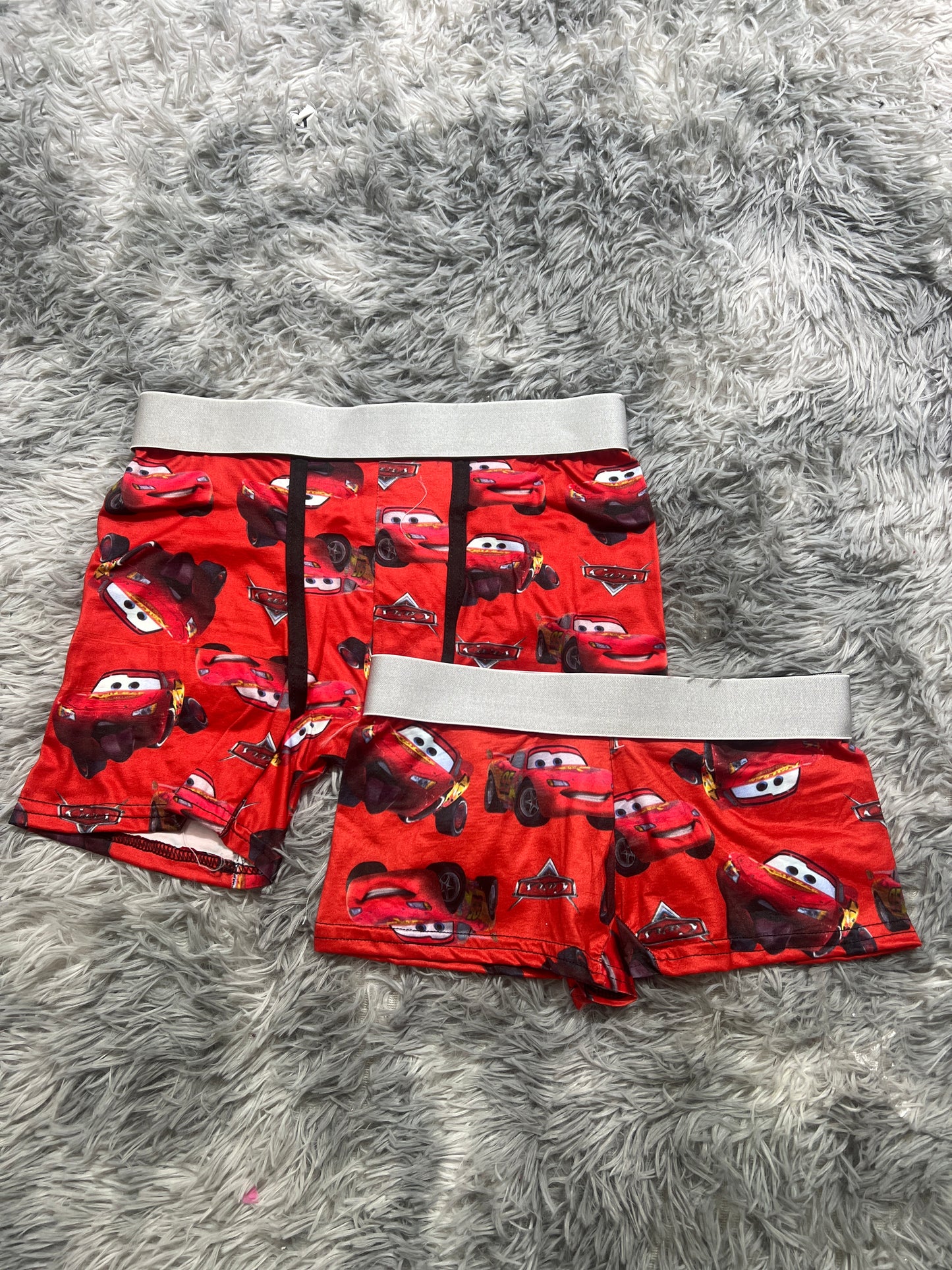McQueen red boxer/boxer matching set for Couples