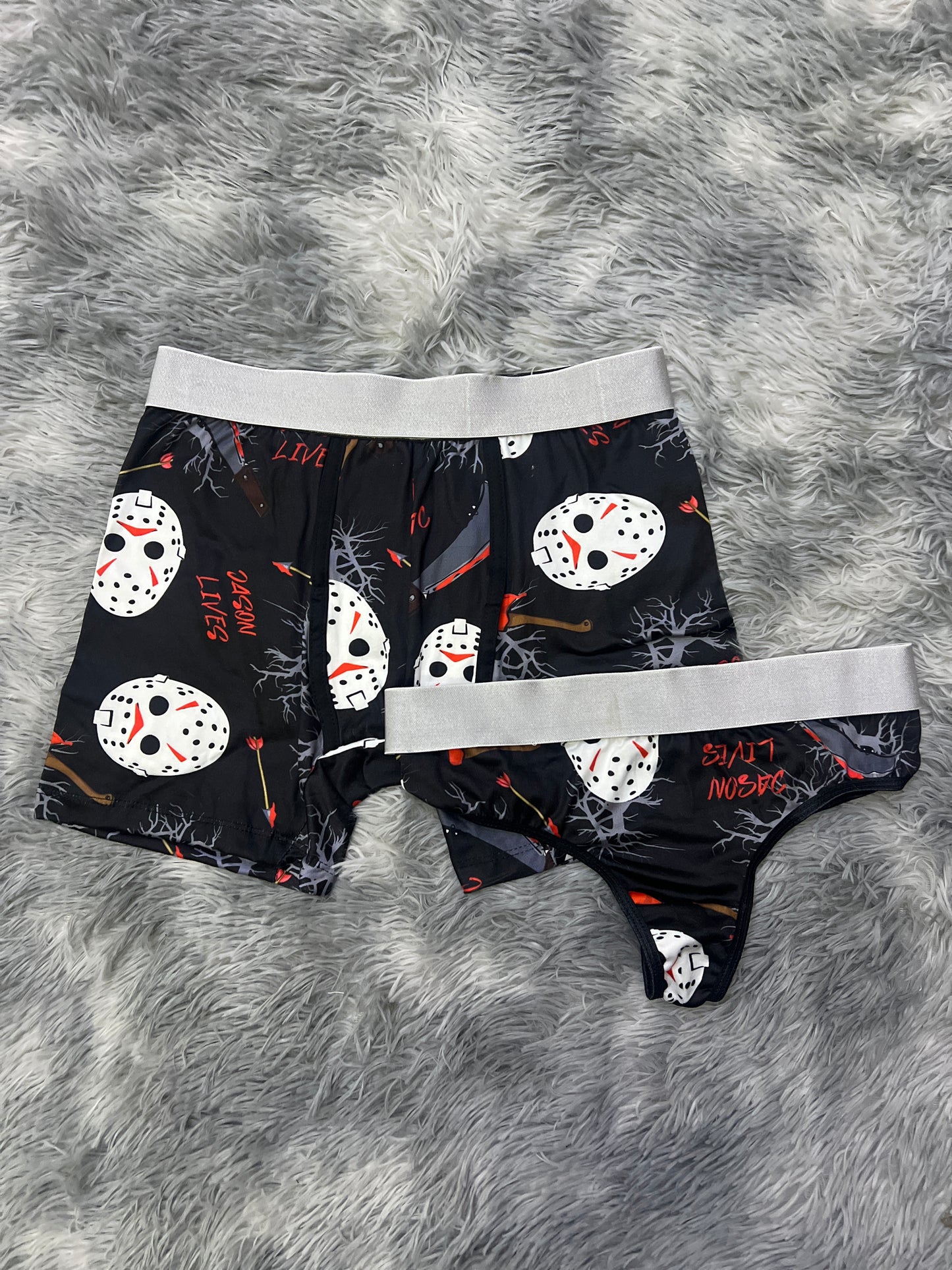 Jason live knife and arrow Halloween matching underwear LOL
