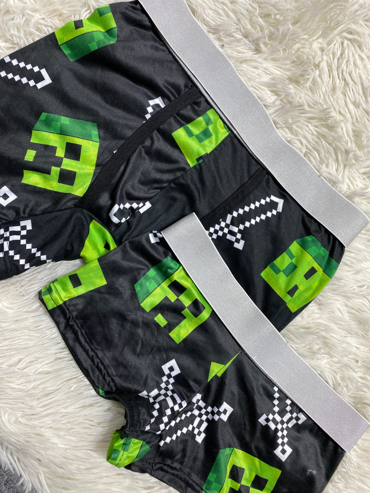 Creeper Sword Black Background Matching Boxers