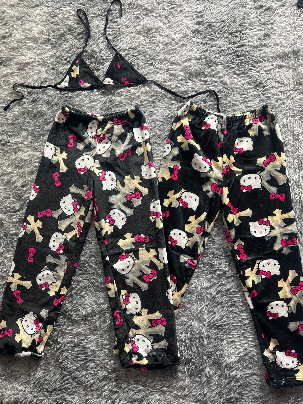 Hello Kitty Cross Matching Plushie PJs