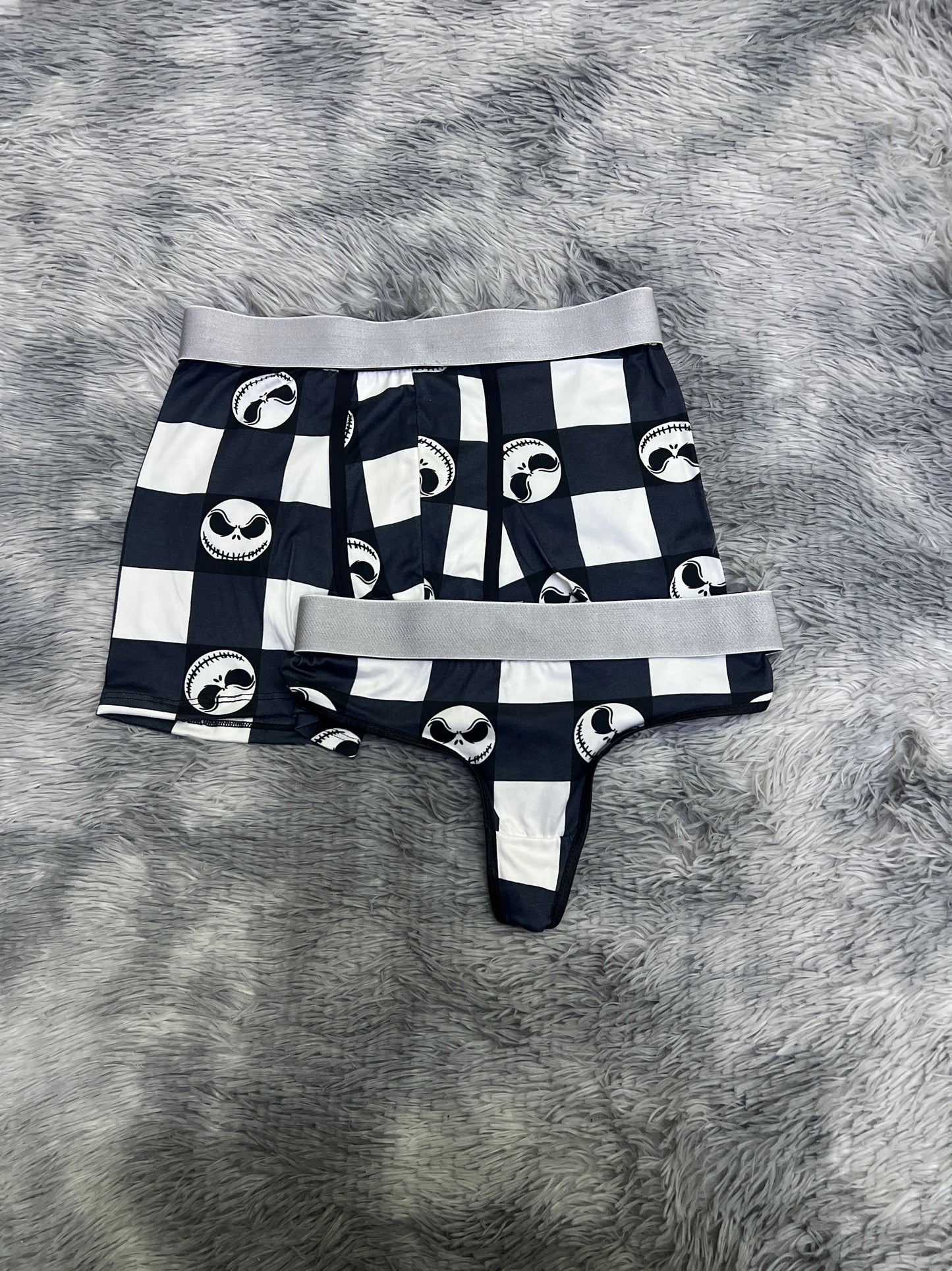 Jack Checkered White Boxer With Thong - Fundies