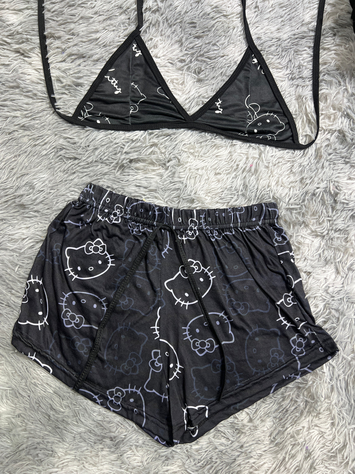 Hello Kitty Black Matching Top & Short