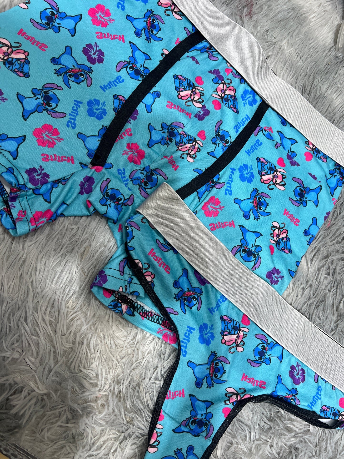 Stitch And His Girlfriend Boxer One-size With Thong - Fundies